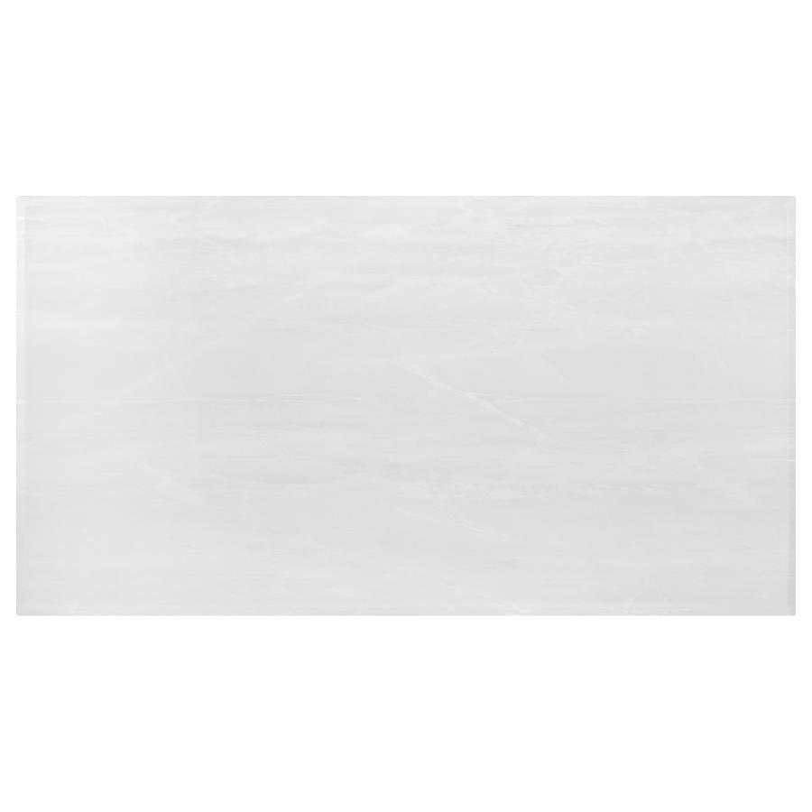 Kerwin - Rectangular Stone Top Dining Table - White - Best Buy Furniture