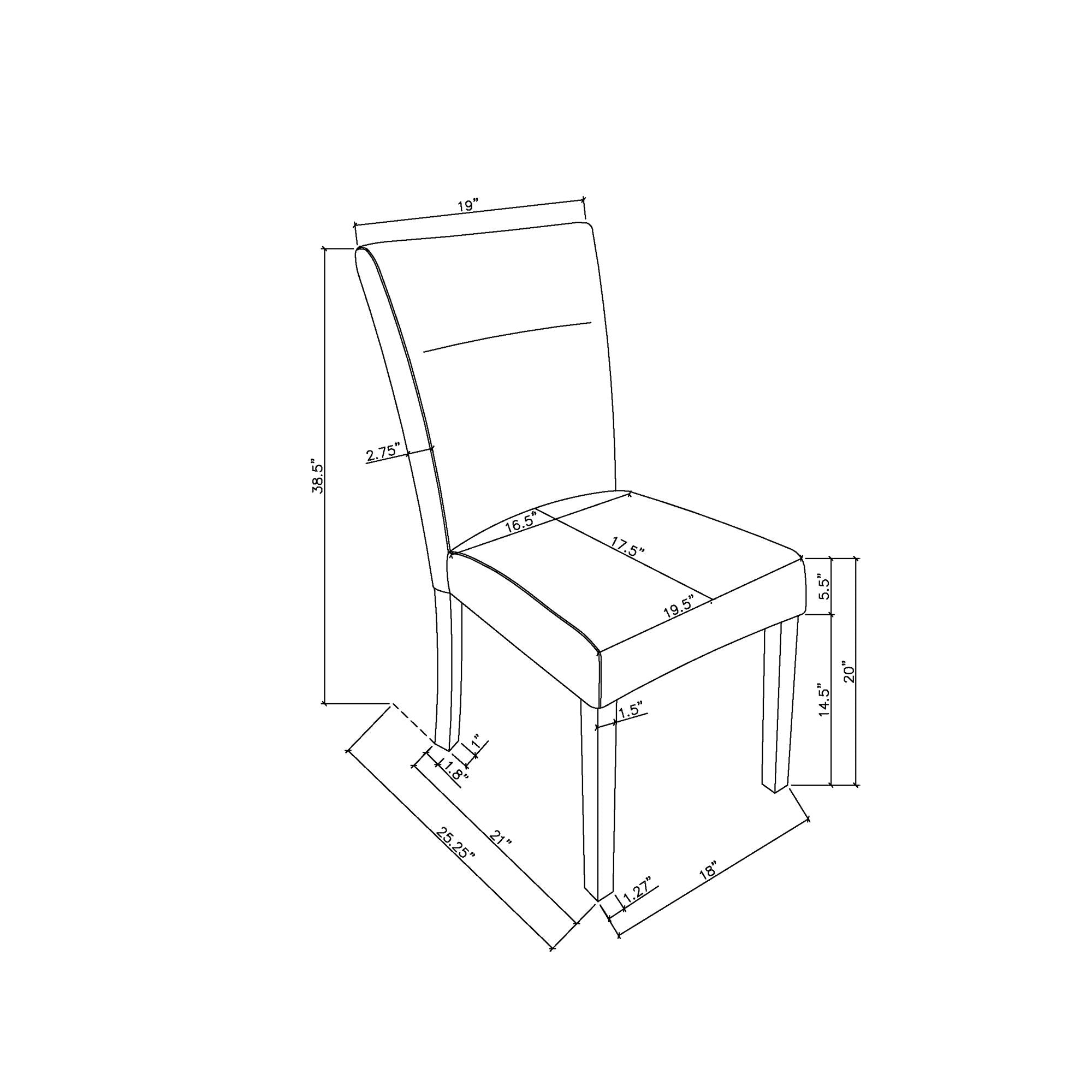 Olga - Dining Chair Set (Set of 2) - Charcoal Black - Best Buy Furniture