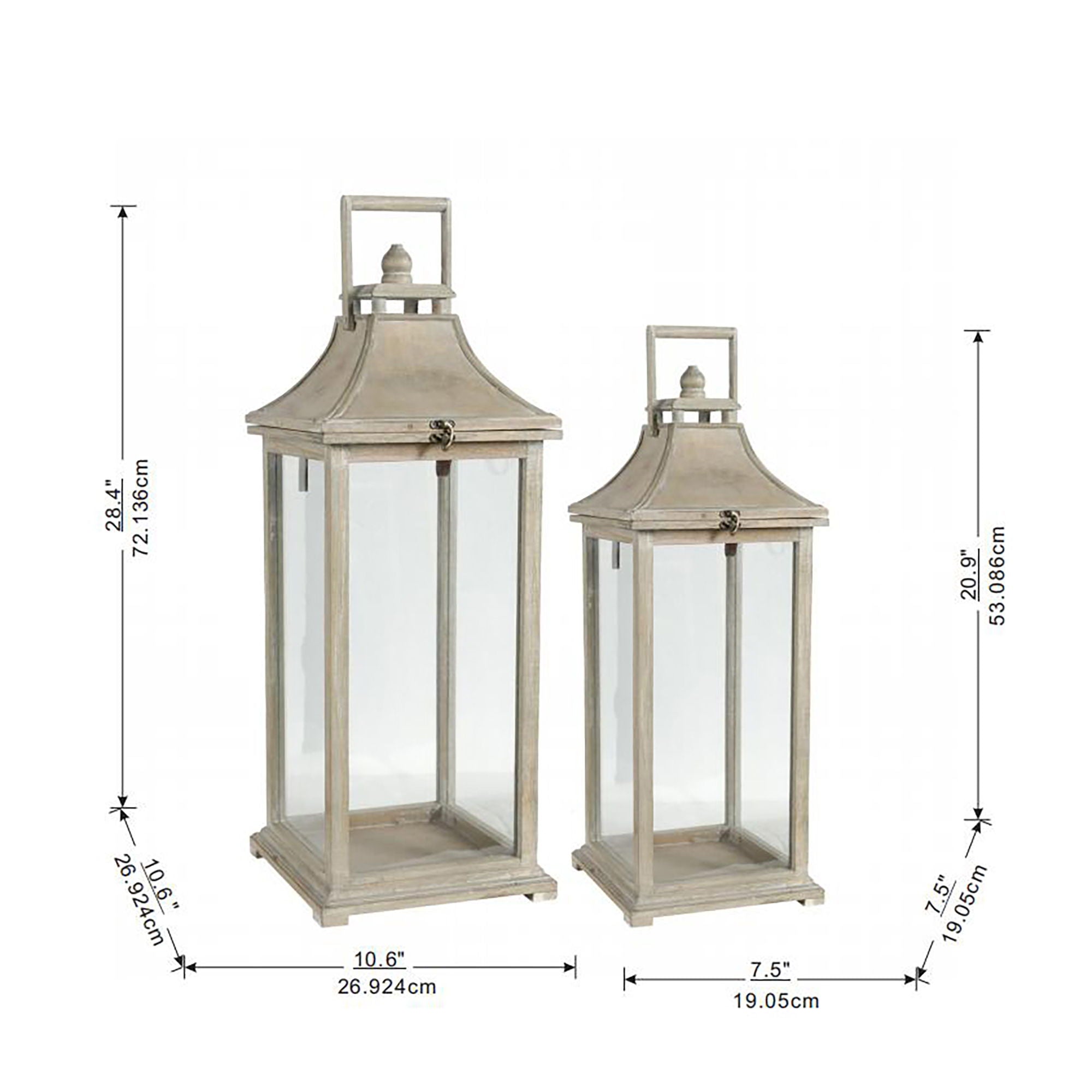 Candle Lantern Decorative, Hurricane Lantern Holder Decor For Indoor Outdoor, Home Garden Wedding - Ivory - Best Buy Furniture