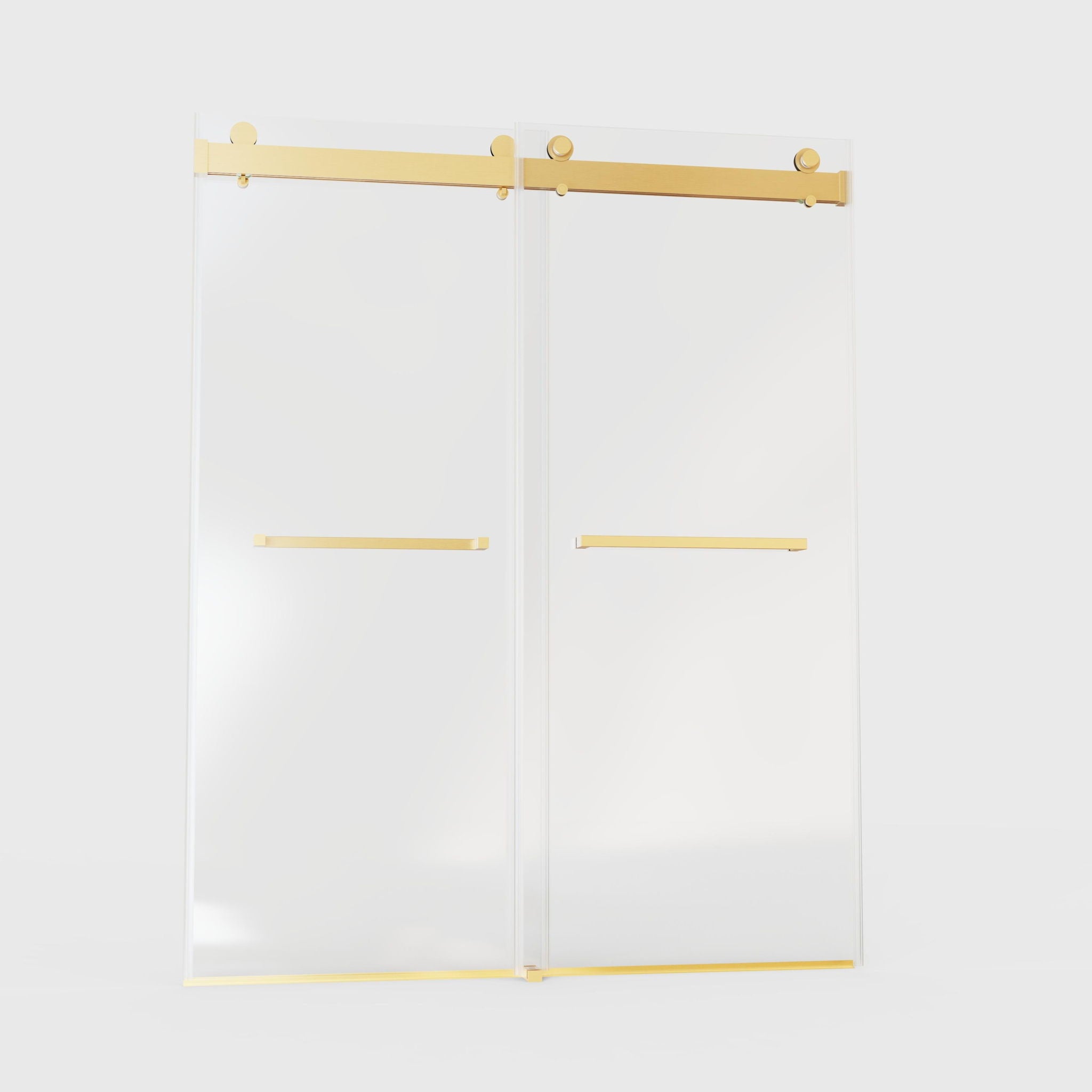 Frameless Double Sliding Soft-Close Shower Door, 3 / 8" (10Mm) Thick SGCC Tempered Glass Door, Matte - Best Buy Furniture