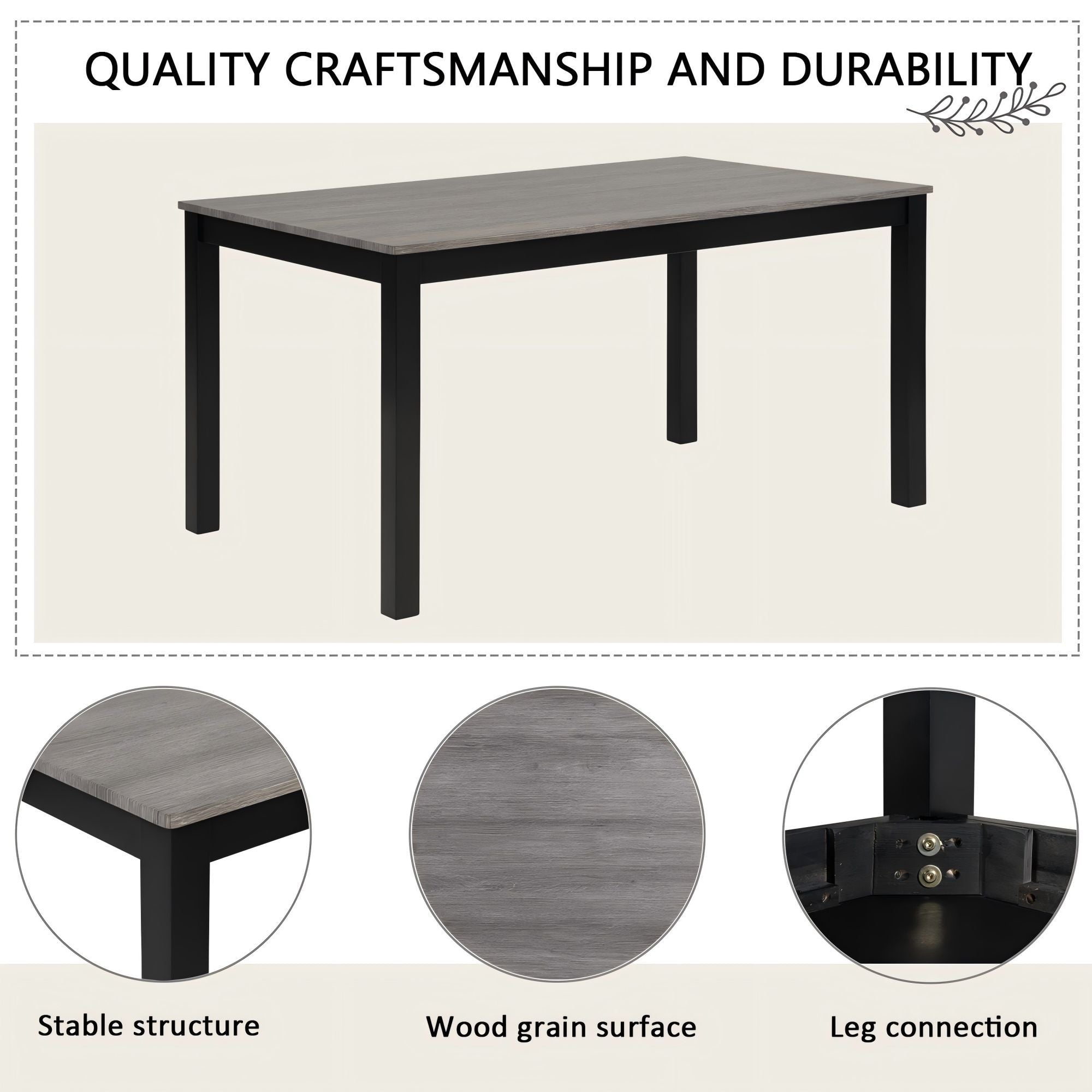 Modern Dining Table Set With Upholstered Chairs For Dining Room - Best Buy Furniture