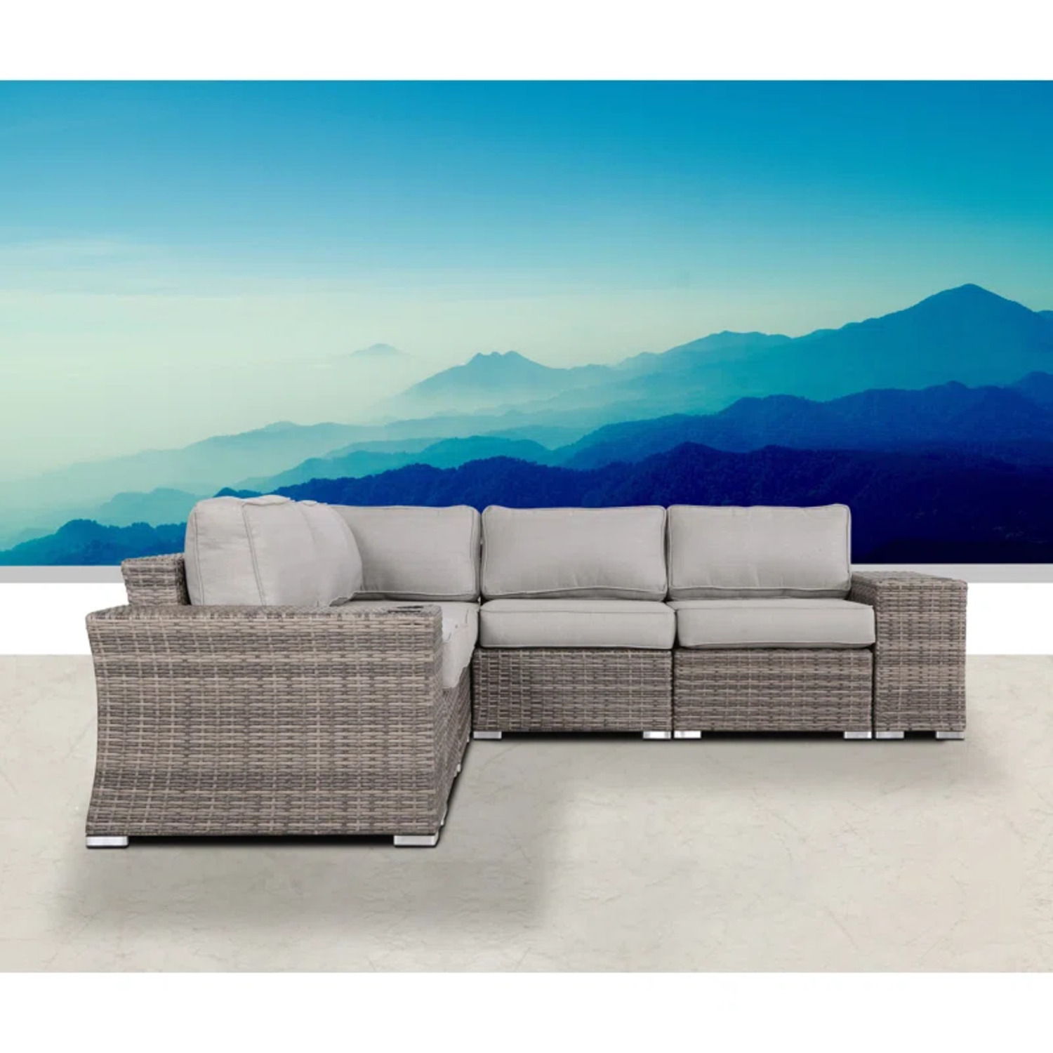 Rattan Sectional Sofa Set With Cushions - Best Buy Furniture