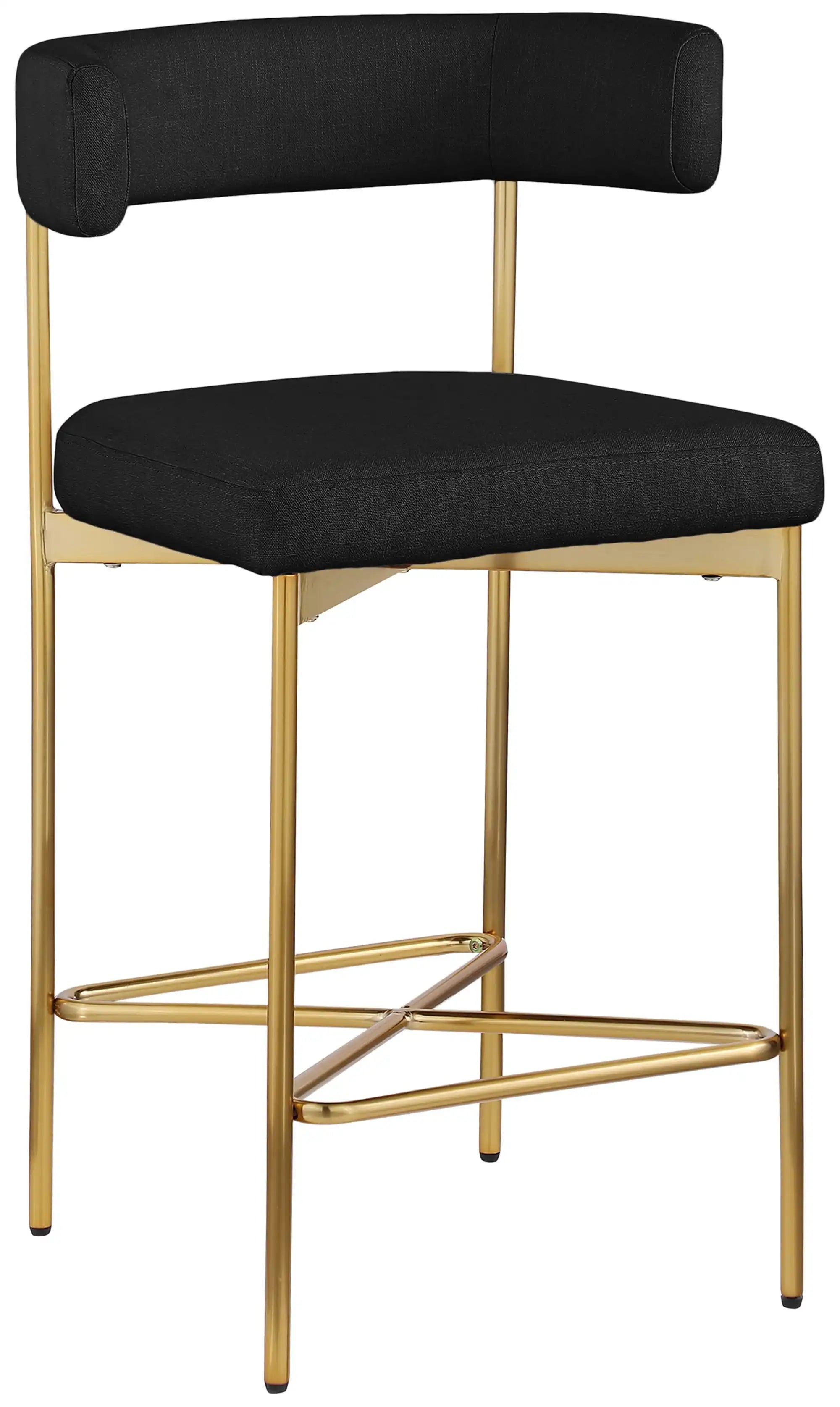 Rivage - Durable Stool With Gold Frame (Set of 2) - Best Buy Furniture