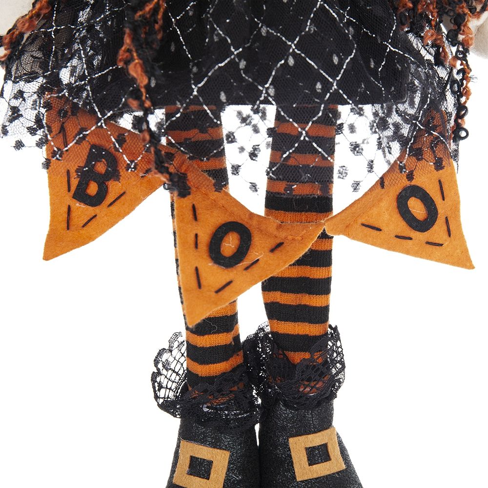 Standing Gnome With Banner & Spring Body, For Halloween Decor - Black / Orange / White - Best Buy Furniture