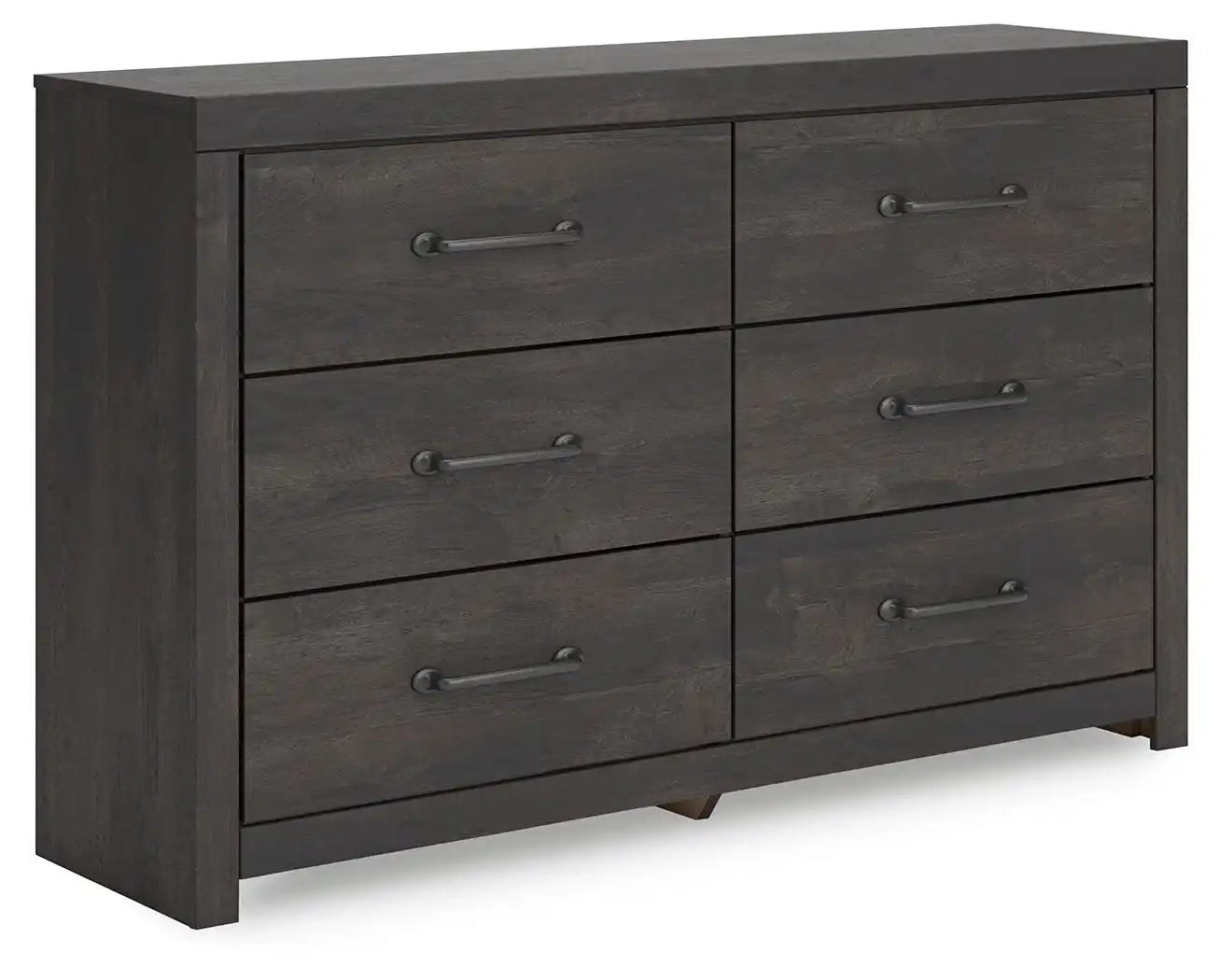 Hollivern - Six Drawer Dresser - Dark Gray - Best Buy Furniture