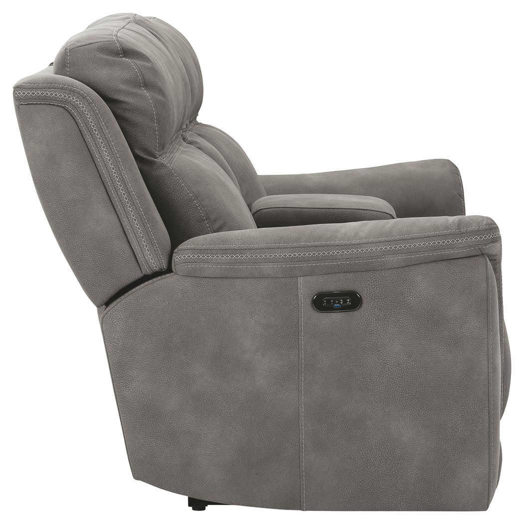 Next-Gen Durapella - Reclining Power Loveseat With Console - Best Buy Furniture