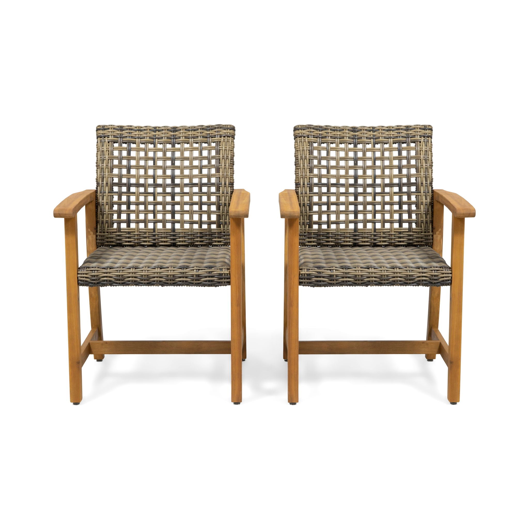 Outdoor Dining Chair Acacia Wood Frame (Set of 2) - Best Buy Furniture