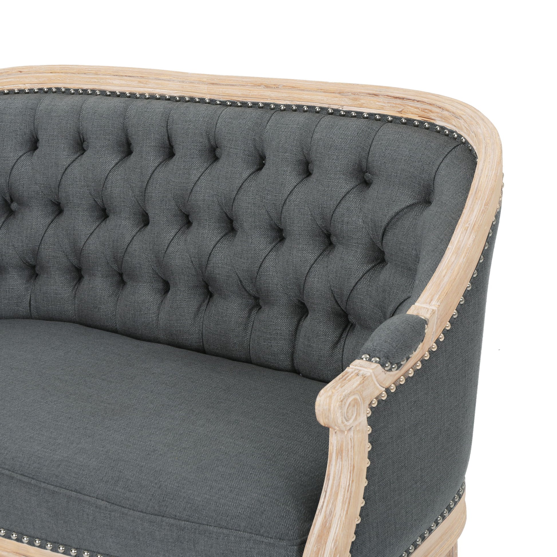 French Country Chesterfield Style Tufted Loveseat - Best Buy Furniture
