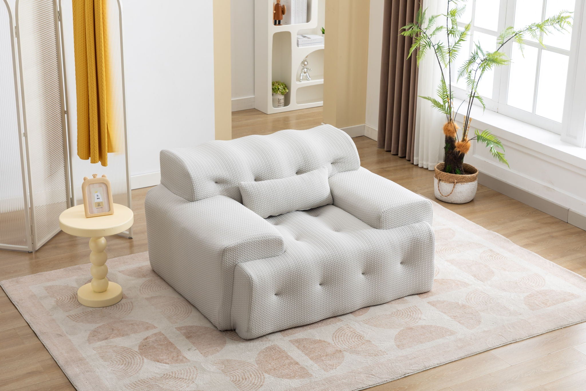 Large Size 1 Seater Sofa, Pure Foam Comfy Sofa Couch, Modern Lounge Sofa For Living Room, Apartment - Best Buy Furniture