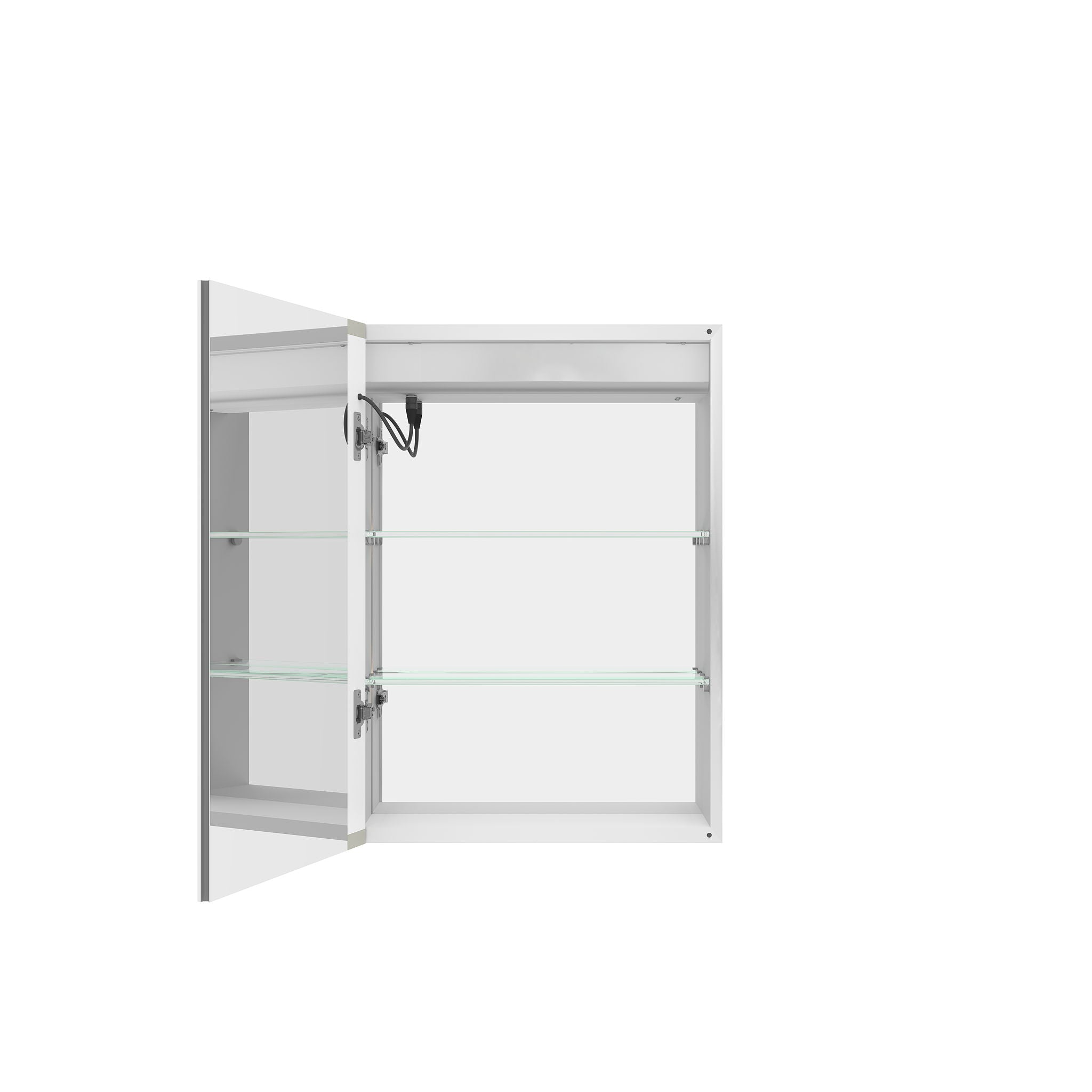 20 X 28" Bathroom Medicine Cabinet With Mirror Wall Mounted LED Bathroom Mirror Cabinet With Lights, Anti-Fog, Waterproof, Dimmable, 3000K~6000K, Single Door, Touch Swich, Storage Shelves - Silver - Best Buy Furniture