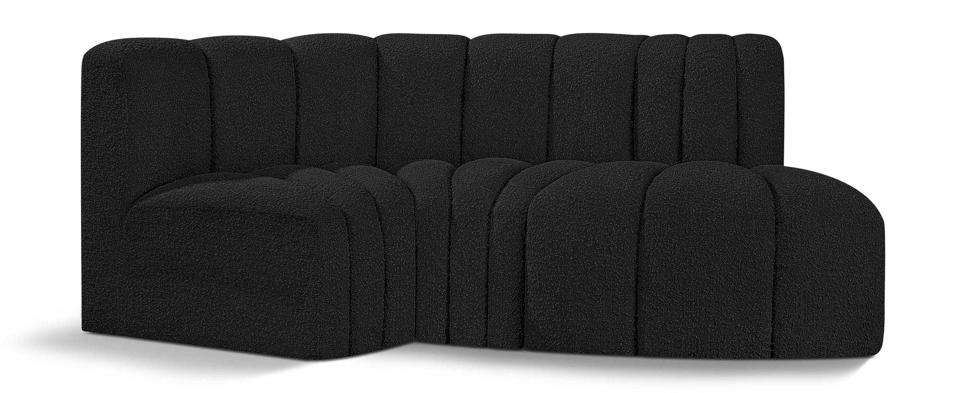 Arc - Boucle Fabric 3 Piece Modular L-Shaped Sofa - Best Buy Furniture