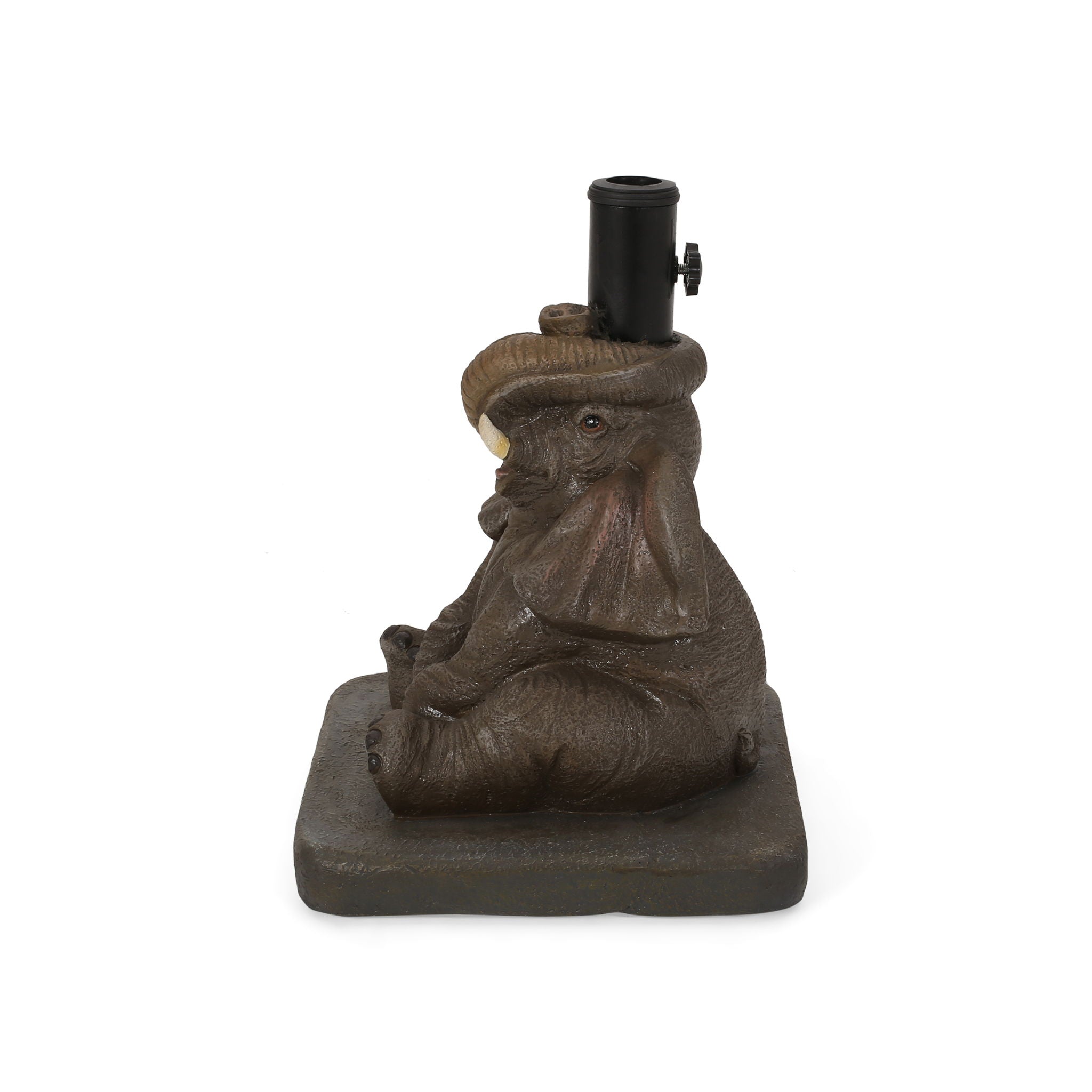 Charming Elephant Umbrella Base With Concrete Design - Gray - Best Buy Furniture