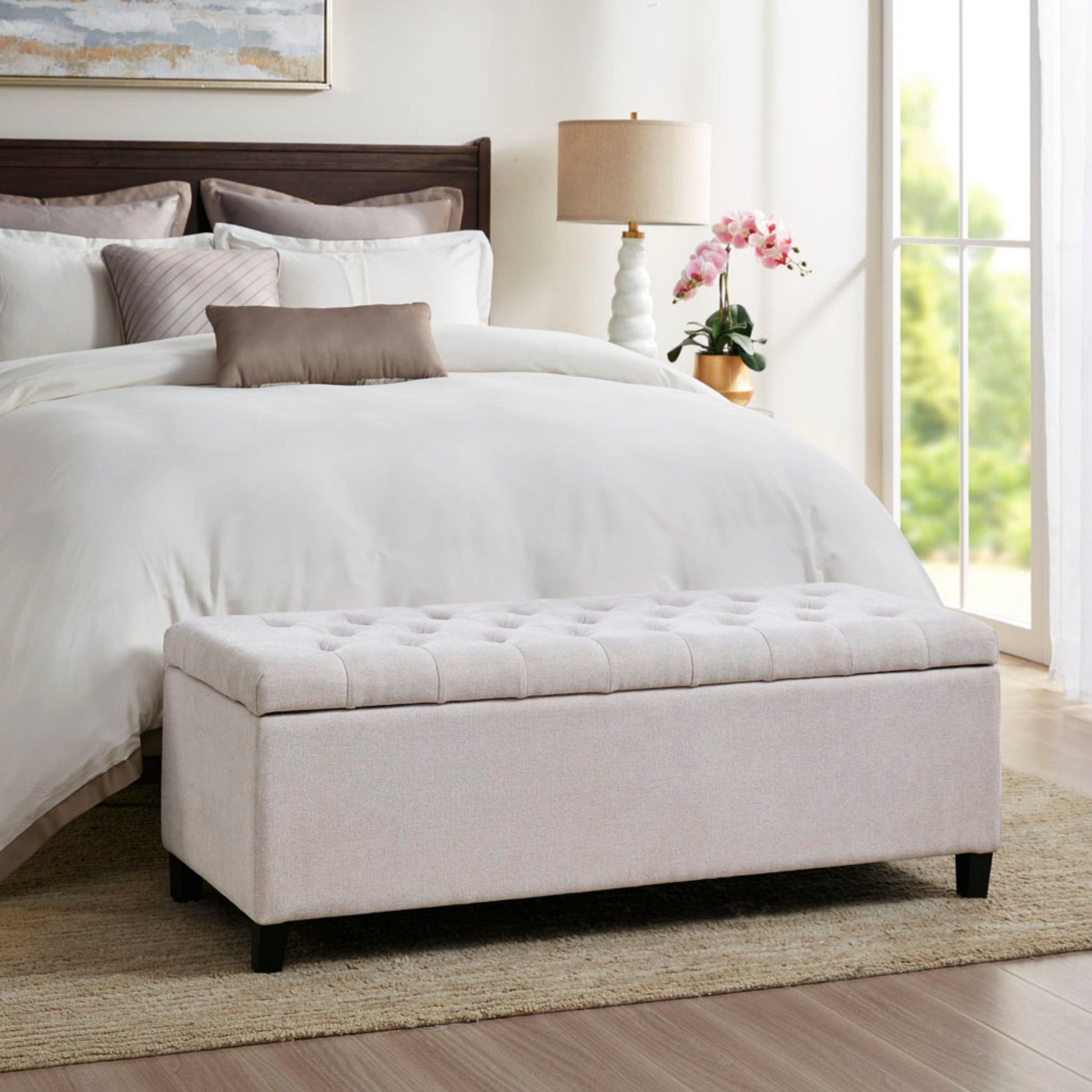 Elegant Design Tufted Top, Soft Close Storage Bench - Best Buy Furniture