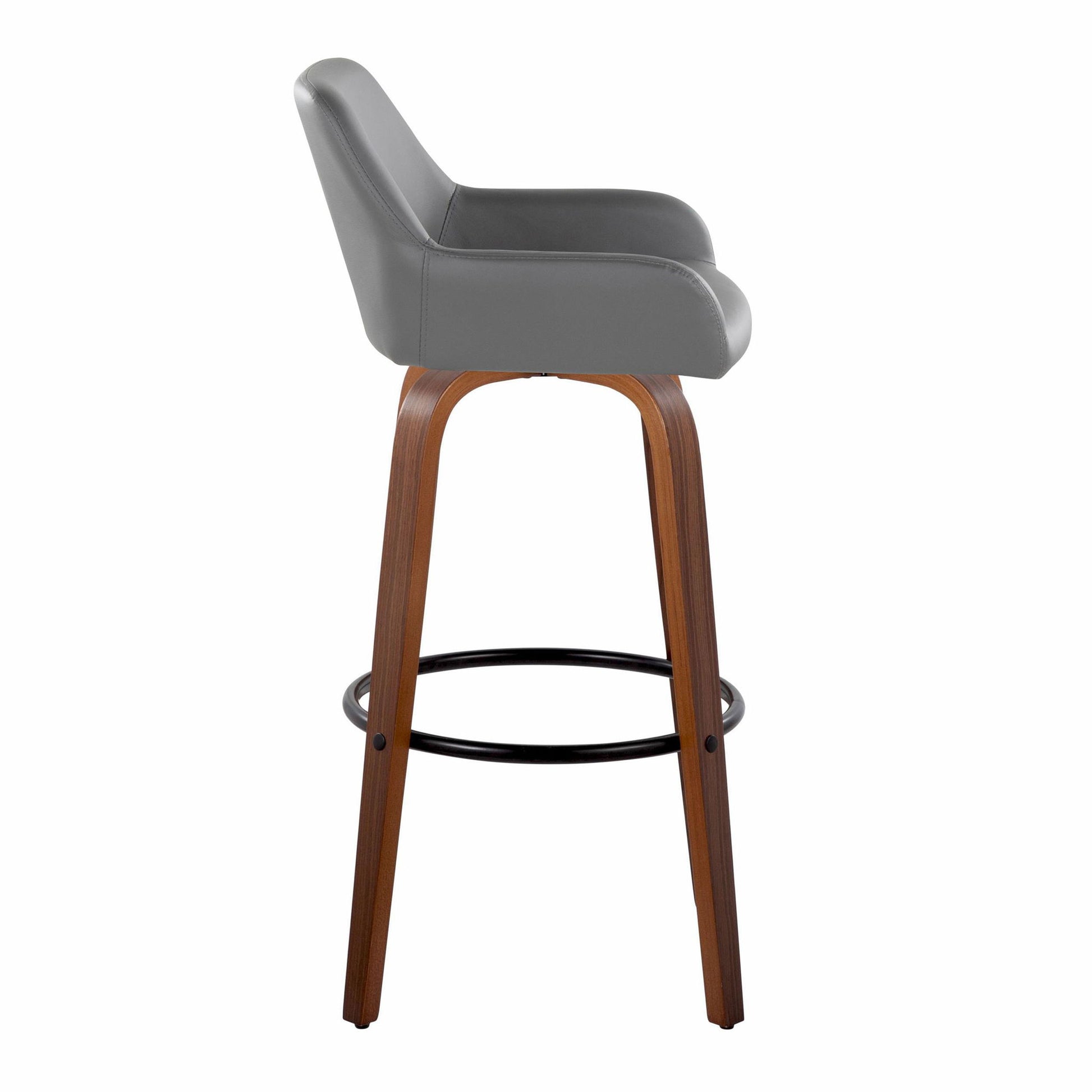 Daniella - Contemporary Fixed Height, Barstool & Swivel And Round Footrest (Set of 2) - Best Buy Furniture