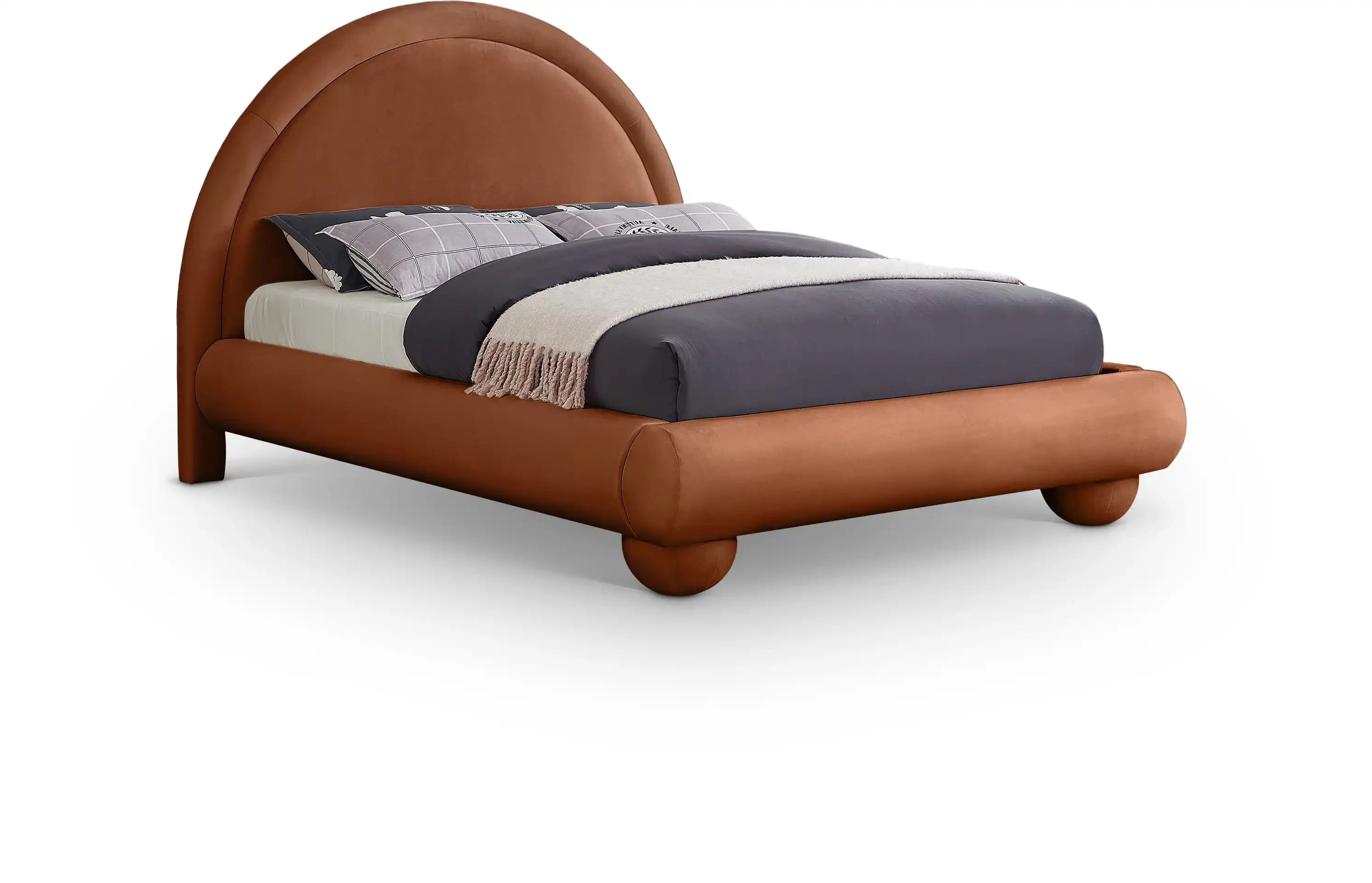 Madrid - Velvet Upholstered Bed - Best Buy Furniture