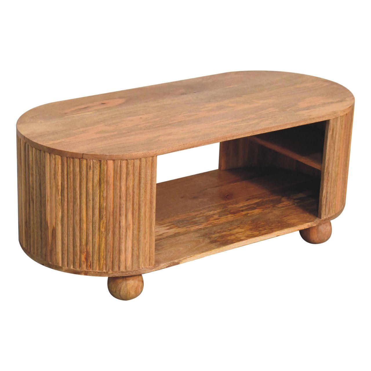 Soba - Ball Open Coffee Table - Oak - Best Buy Furniture