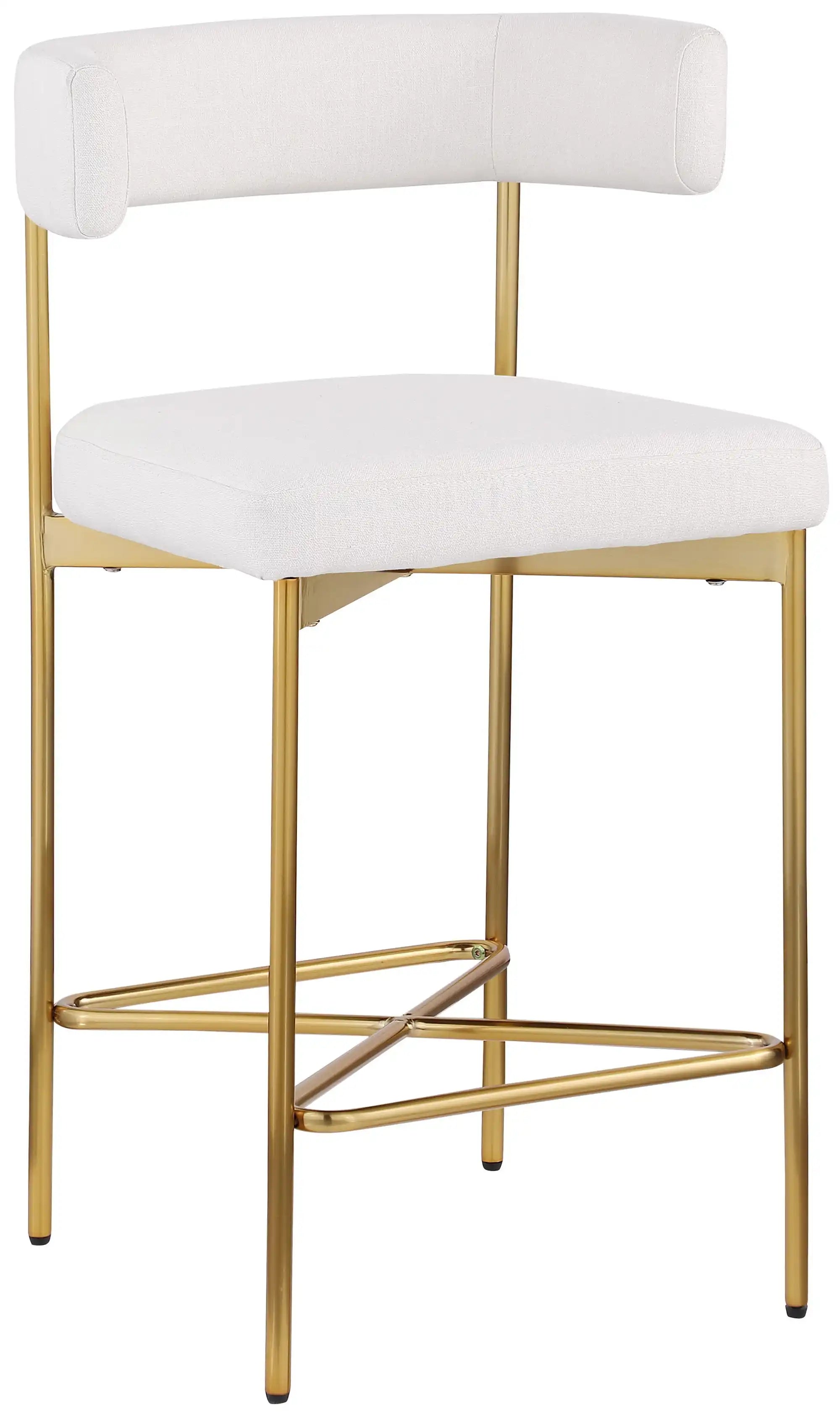 Rivage - Durable Stool With Gold Frame (Set of 2) - Best Buy Furniture
