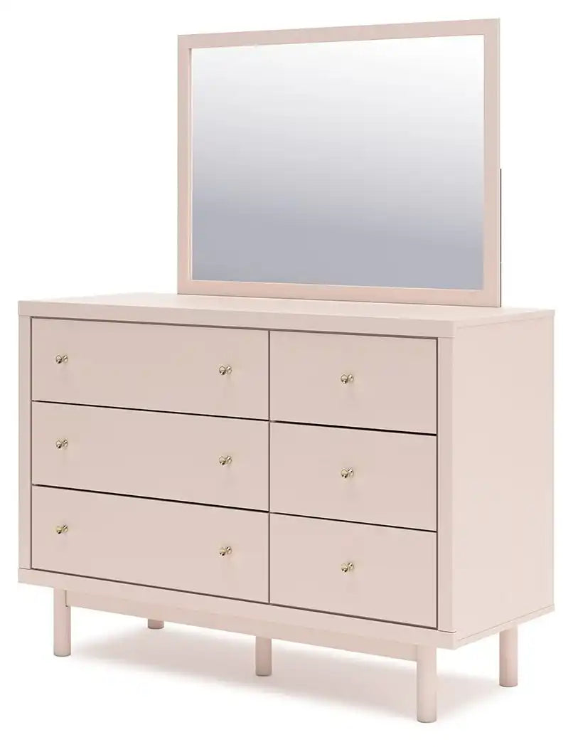 Wistenpine - Dresser And Mirror - Blush - Best Buy Furniture