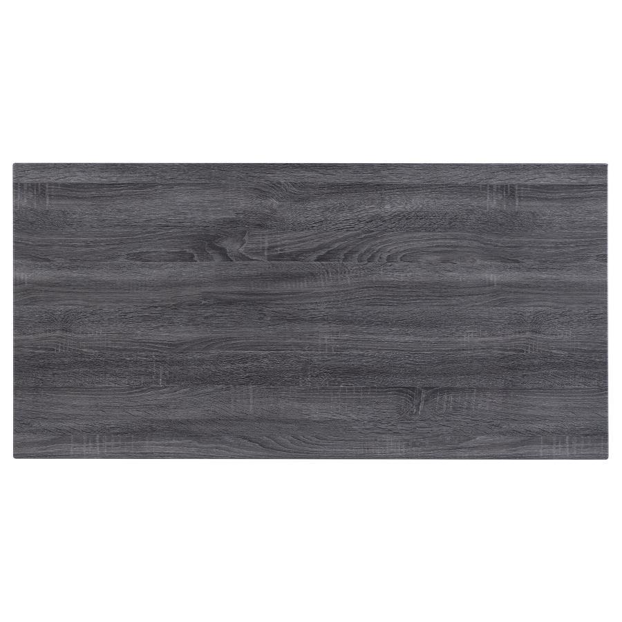 Kravitz - 1-Shelf Writing Desk - Weathered Gray - Best Buy Furniture