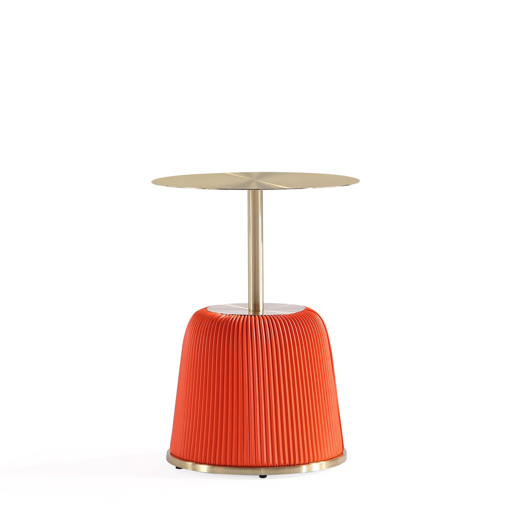 Anderson - Upholstered End Table With Round Top