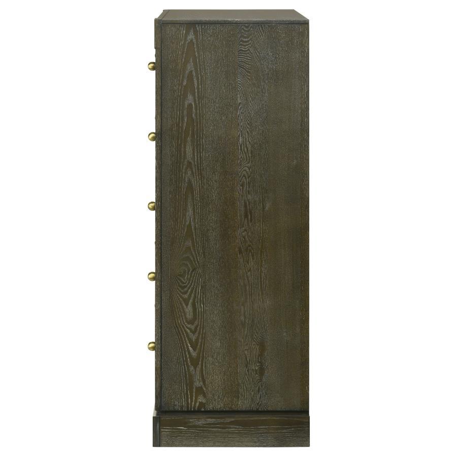 Gran Park - 5-Drawer Bedroom Chest Of Drawers - Dark Cocoa - Best Buy Furniture
