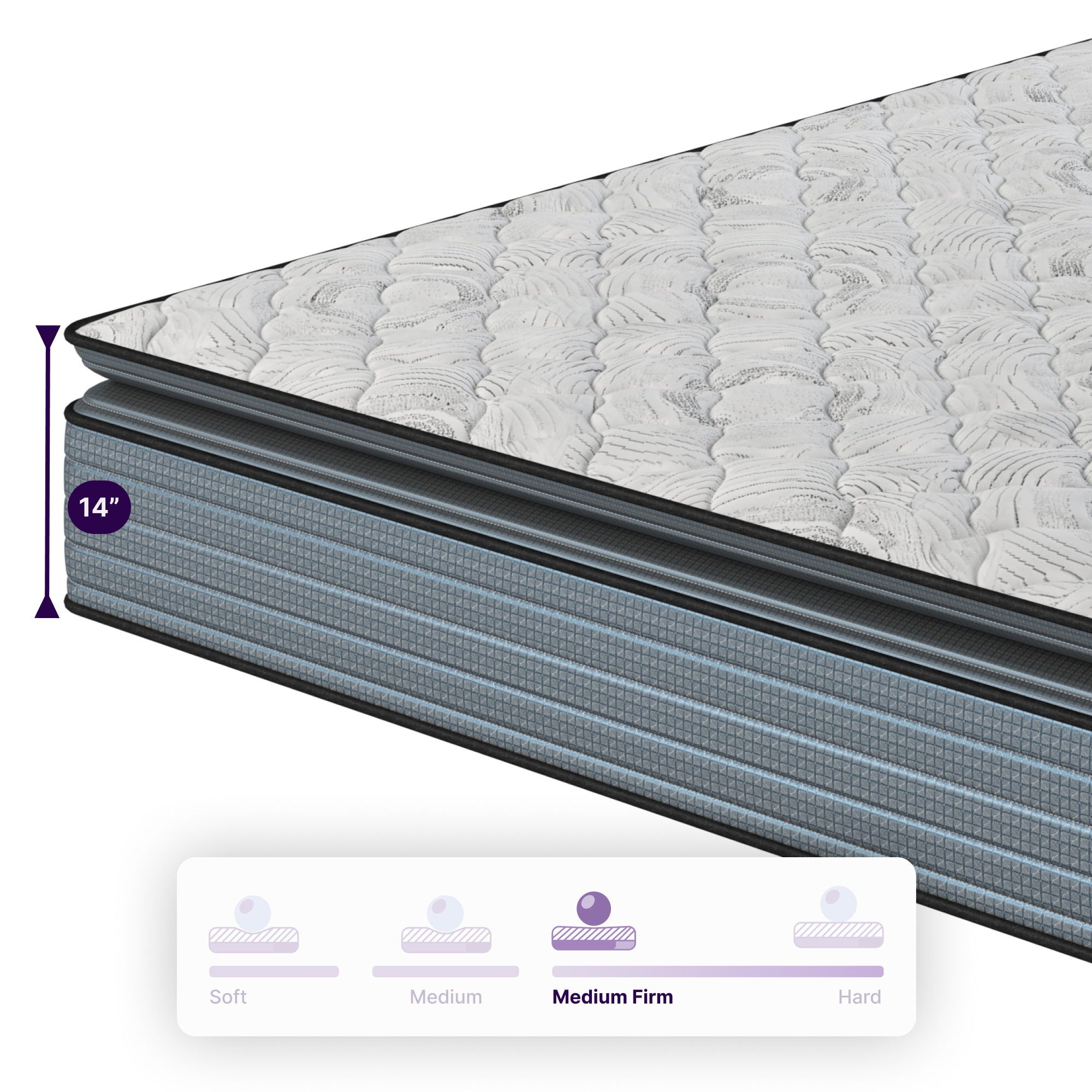 Isabella - 14" Hybrid Pillow Top Mattress - Best Buy Furniture