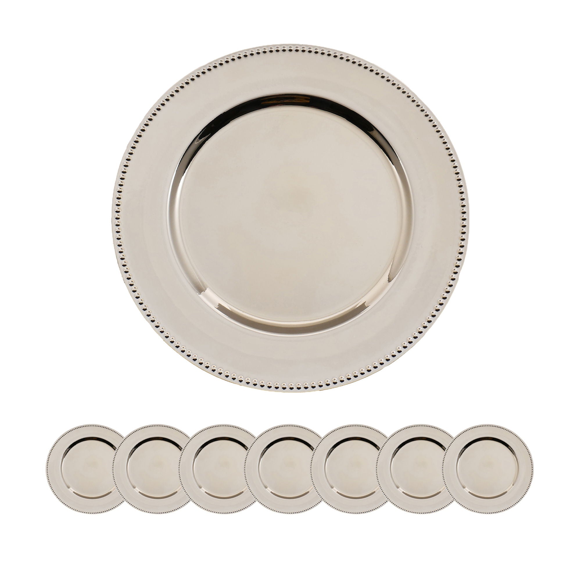 Plastic Charger Plate (Set of 8) - Silver - Best Buy Furniture