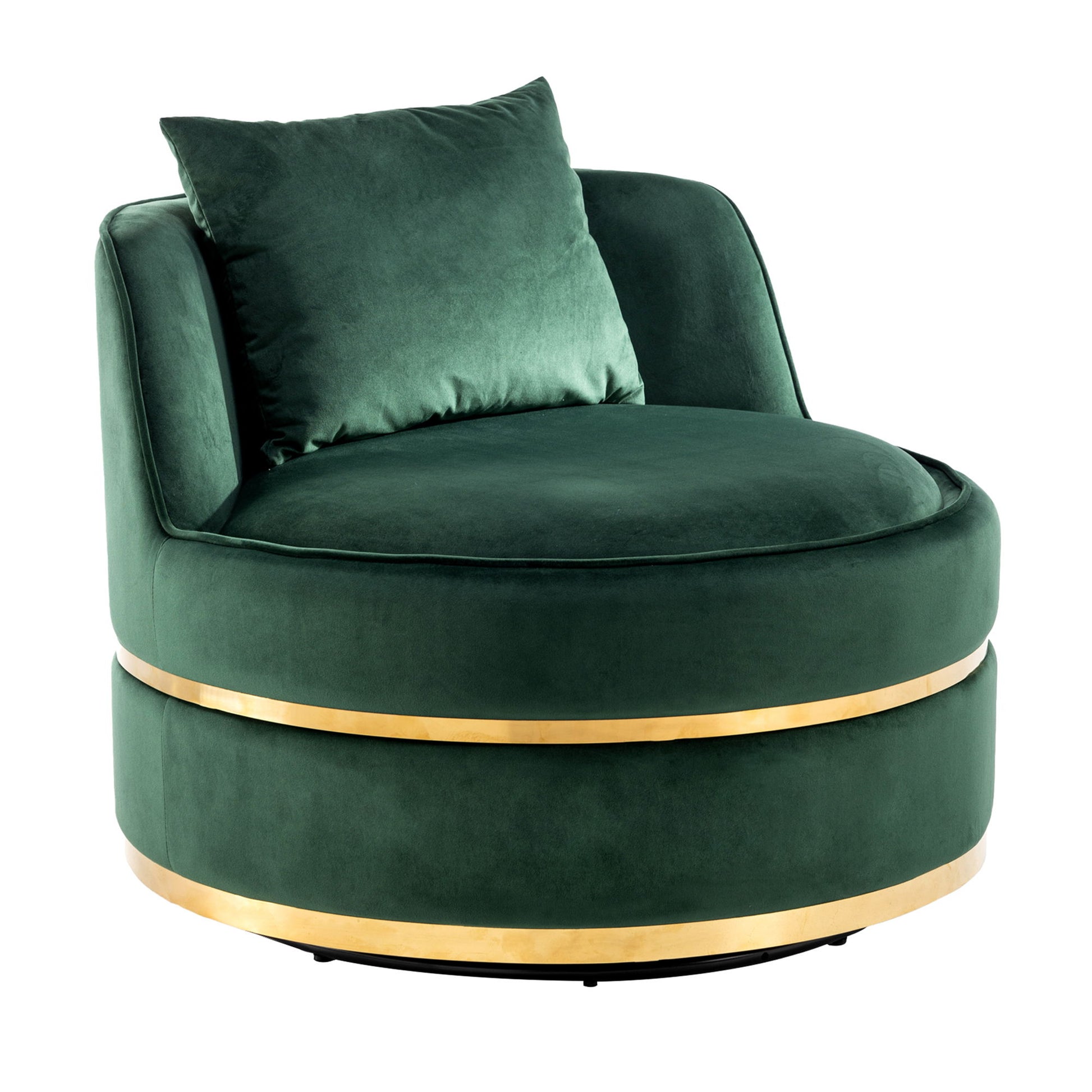 360 Degree Swivel Over Sized Upholstered Barrel Chair - Best Buy Furniture