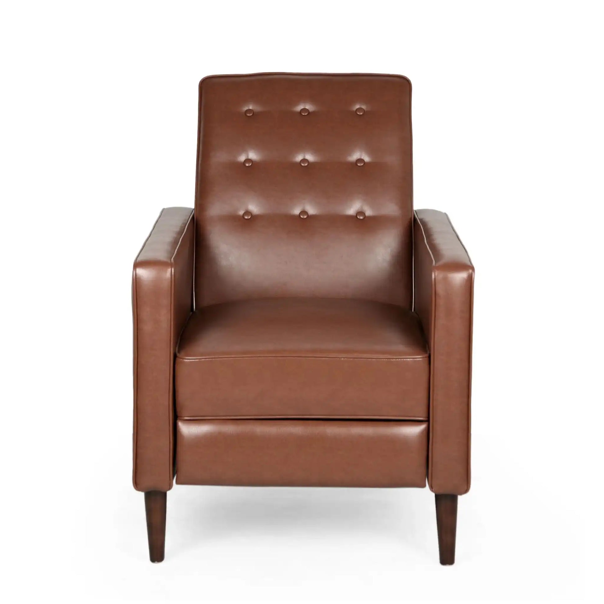 Mid-Century Modern Recliner With Button Tufted Waffle Stitch - Best Buy Furniture