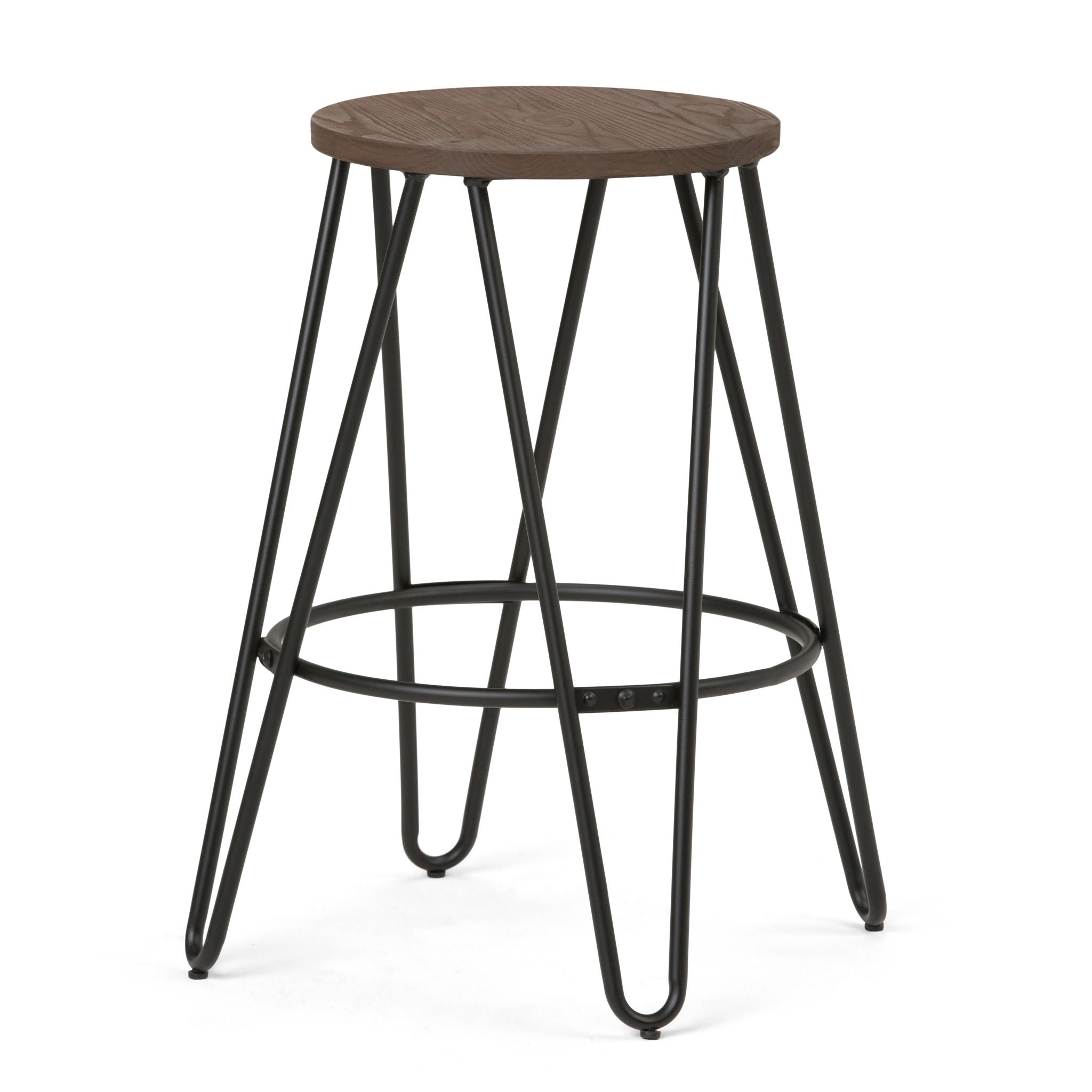 Simeon - Multifunctional Metal Stool With Wood Seat - Best Buy Furniture