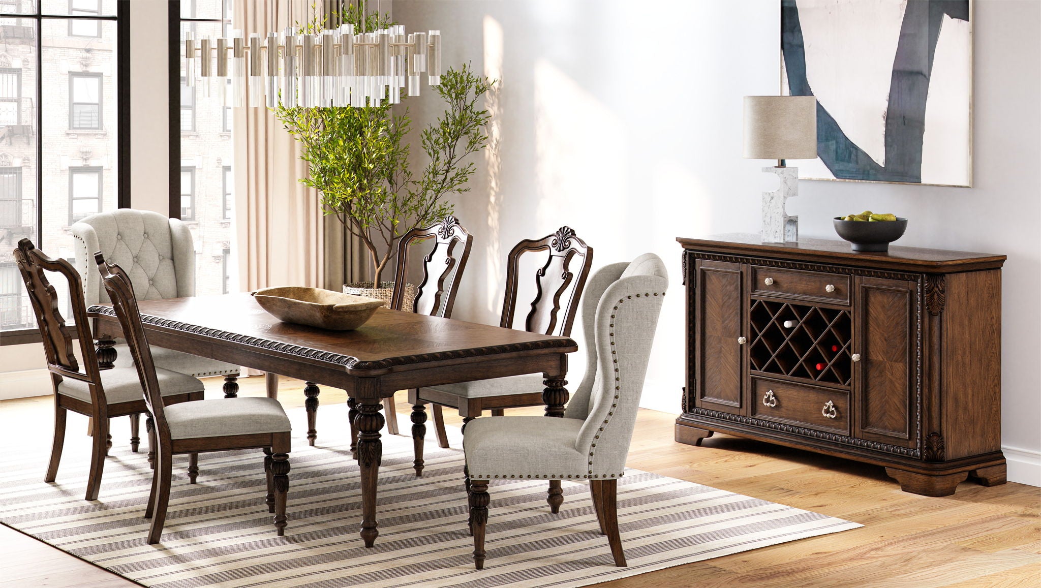 Traditional Server - Mahogany - Best Buy Furniture