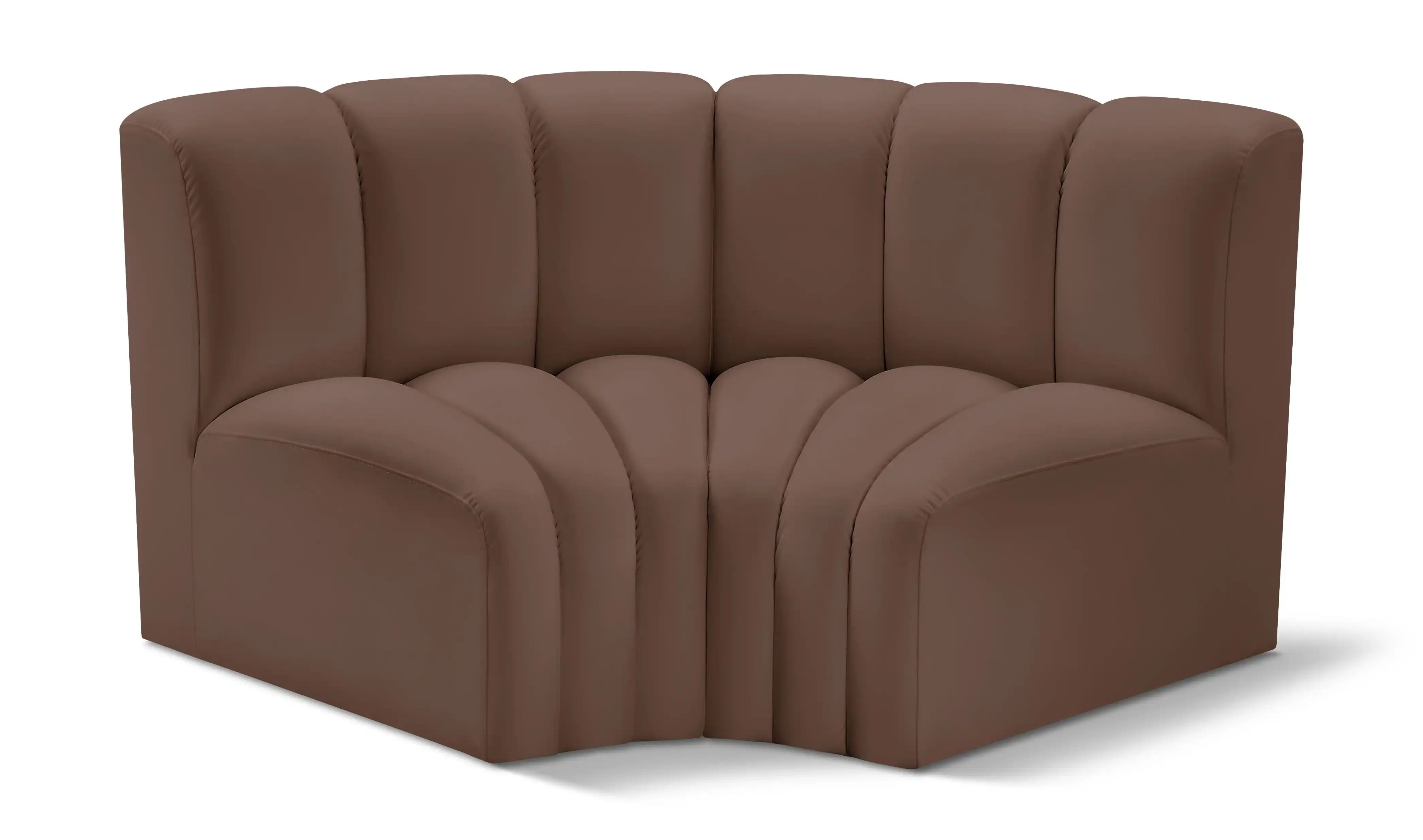 Arc - Faux Leather 2 Piece Modular Sofa - Best Buy Furniture