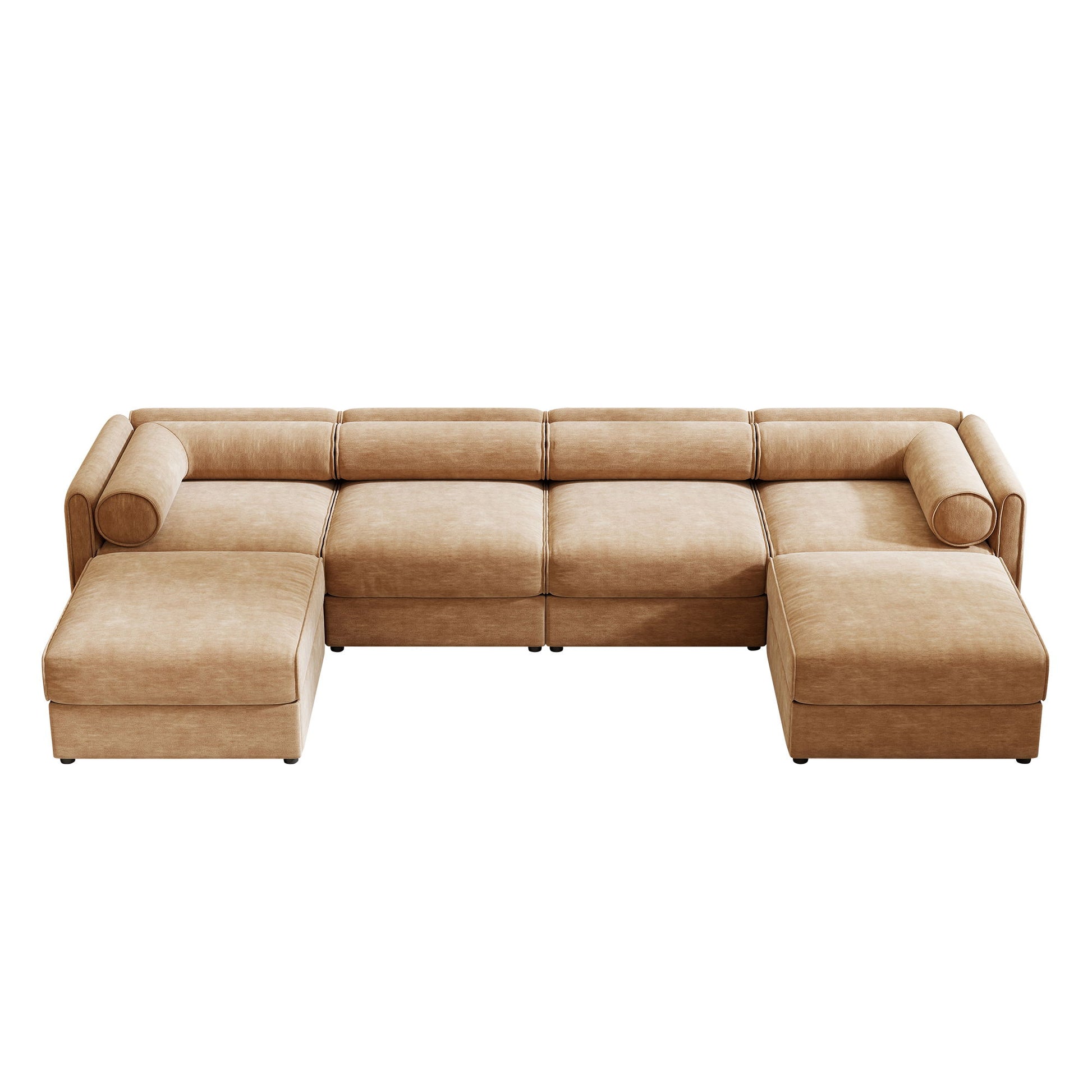 Contemporary Elegant White Chenille Sofa With Storage And Ottoman - Best Buy Furniture