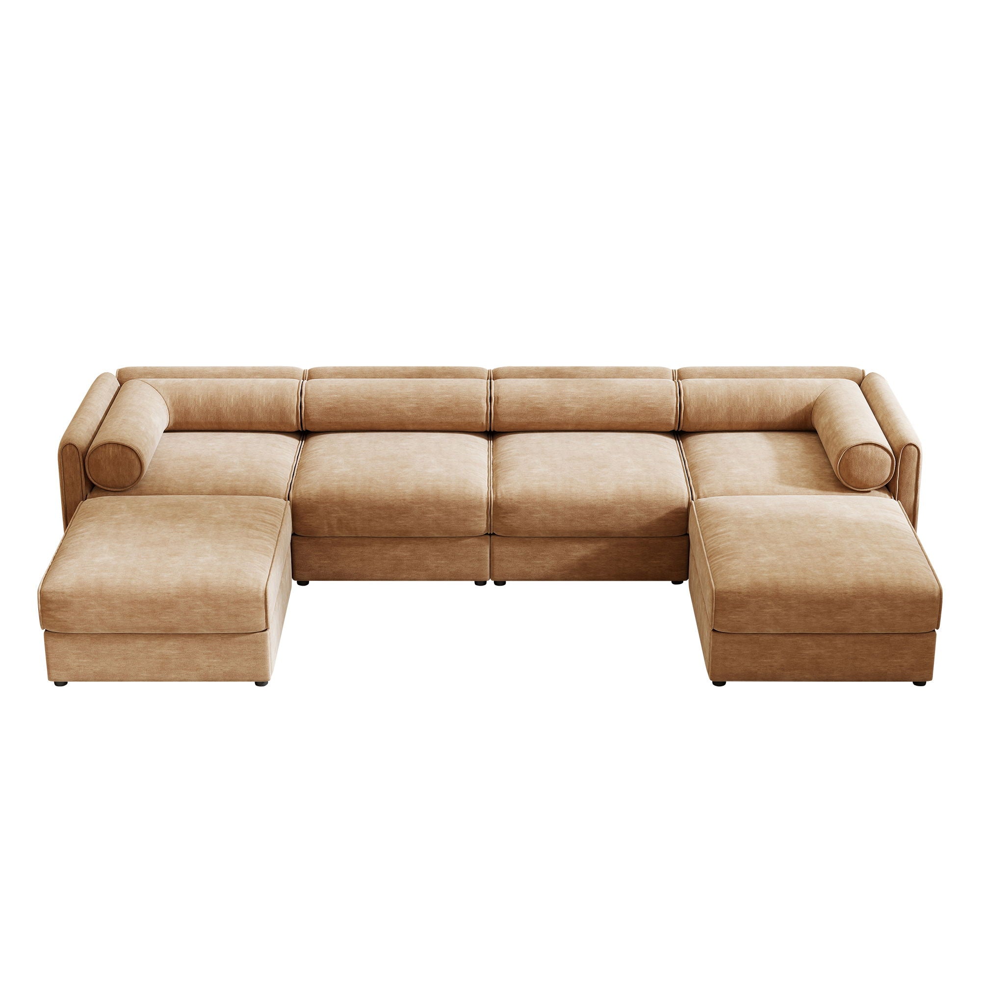 Contemporary Elegant White Chenille Sofa With Storage And Ottoman - Best Buy Furniture