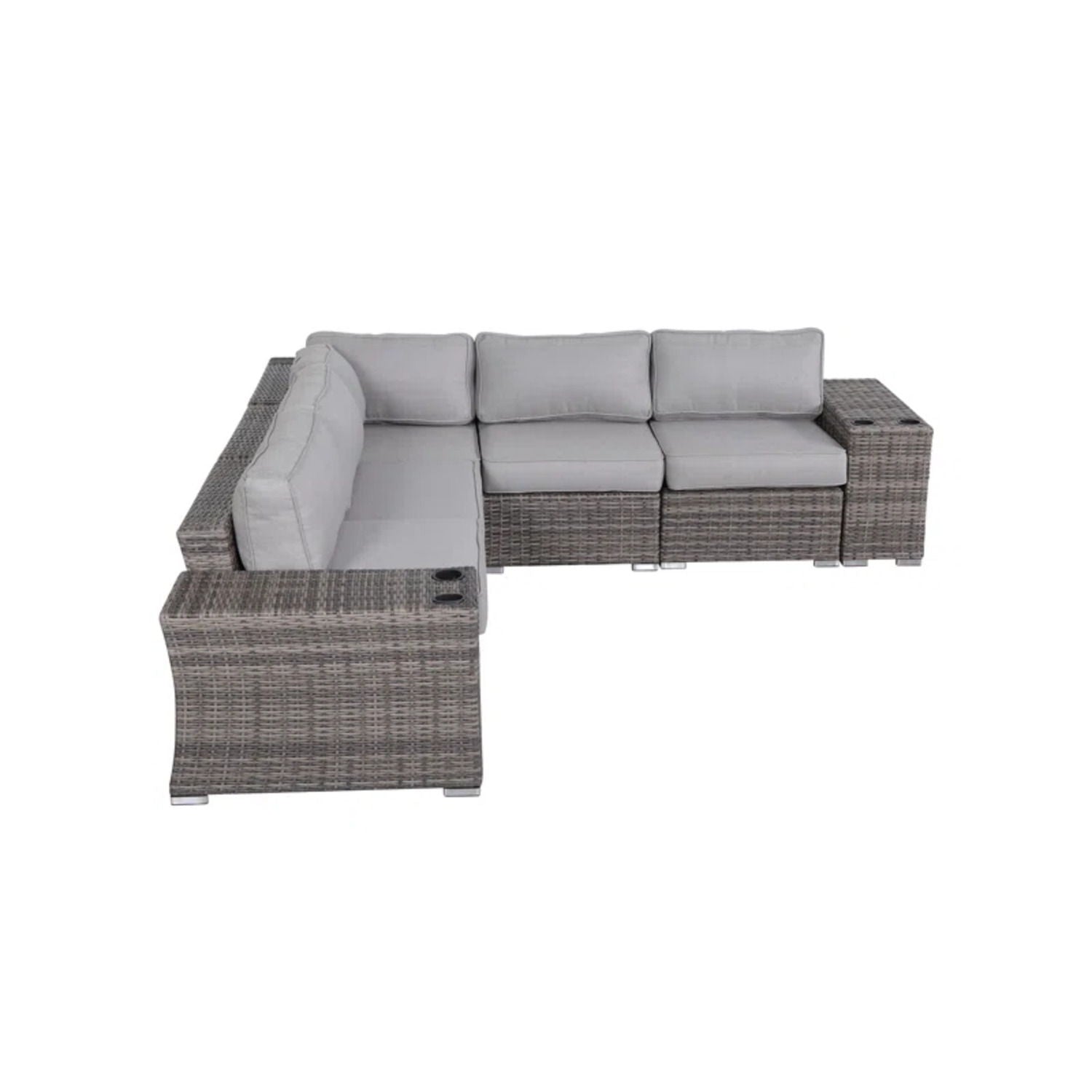 Rattan Sectional Sofa Set With Cushions - Best Buy Furniture