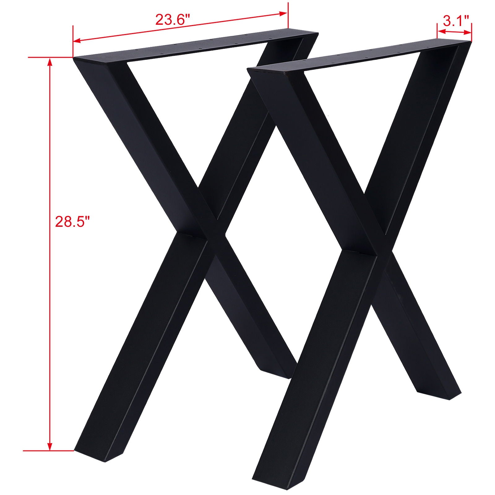 X Table Legs 28X 24", Wide Metal Table Legs, Heavy Duty Steel Desk Legs Table Leg Dining Table Legs Coffee Desk Leg (Set of 2) - Black - Best Buy Furniture