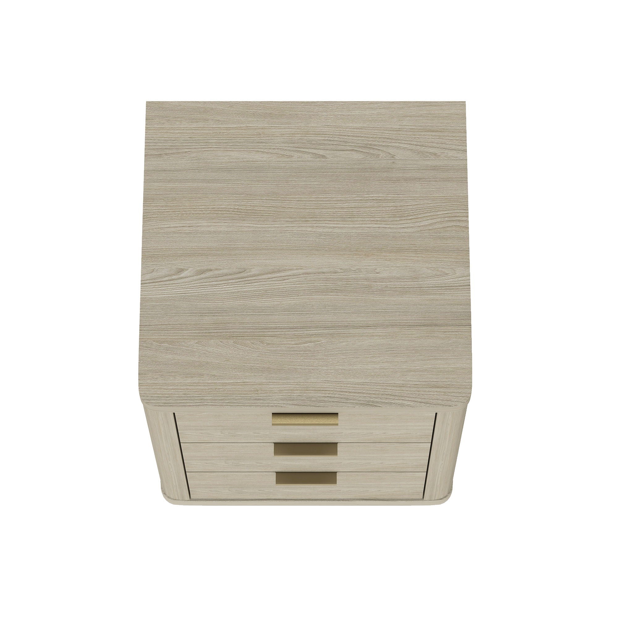Evelyn - Nightstand With 3 Drawers, Smooth Rounded Edges
