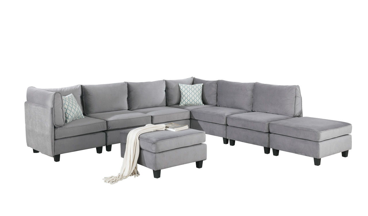 Simona - Velvet Modular Sectional Sofa - Best Buy Furniture