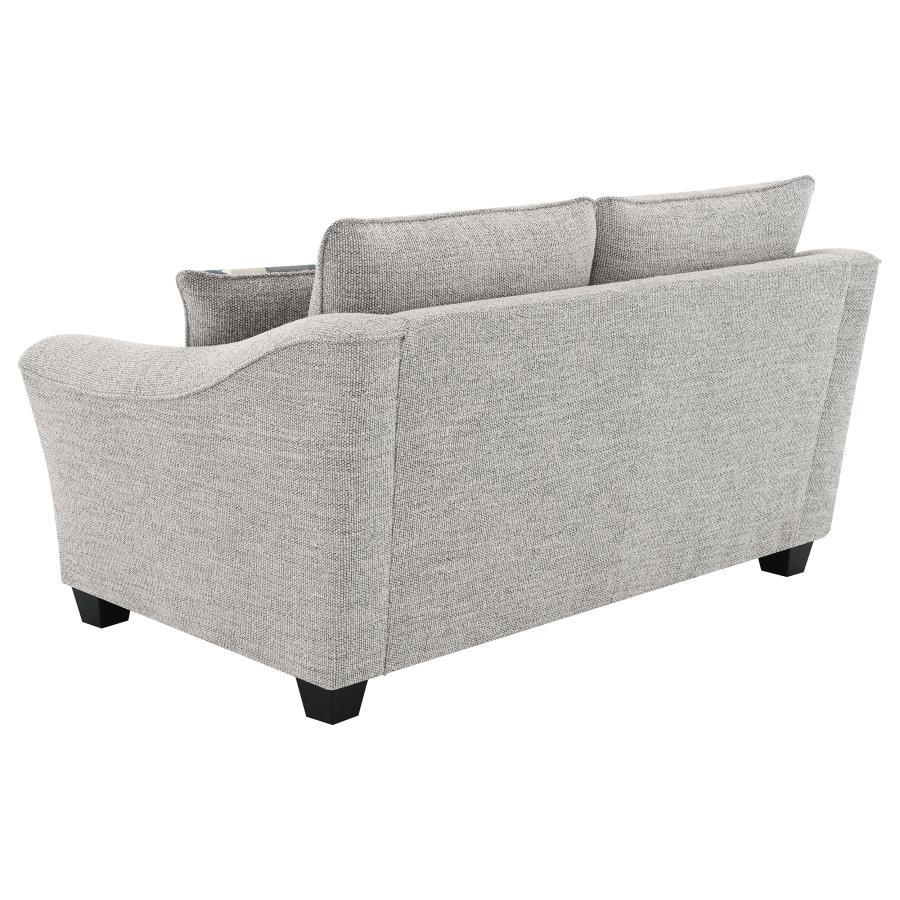 Tomkins - Boucle Upholstered Loveseat - Light Gray - Best Buy Furniture