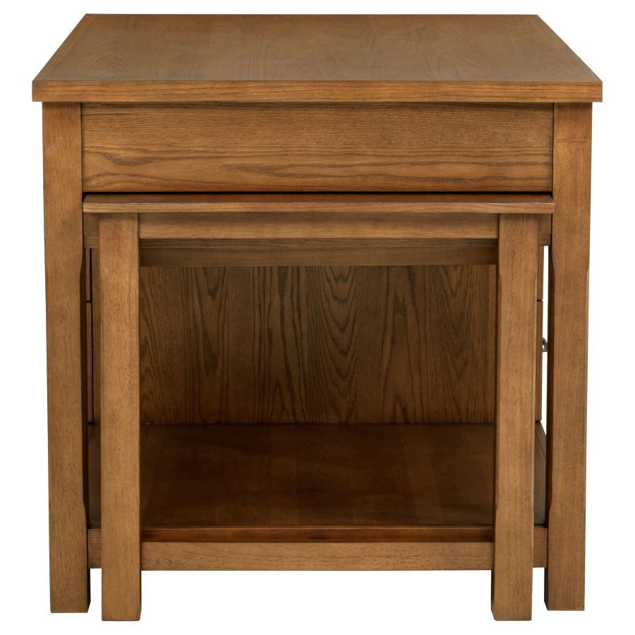 Mayfair - 3 Piece Kitchen Island With Extension Table - Dark Oak - Best Buy Furniture