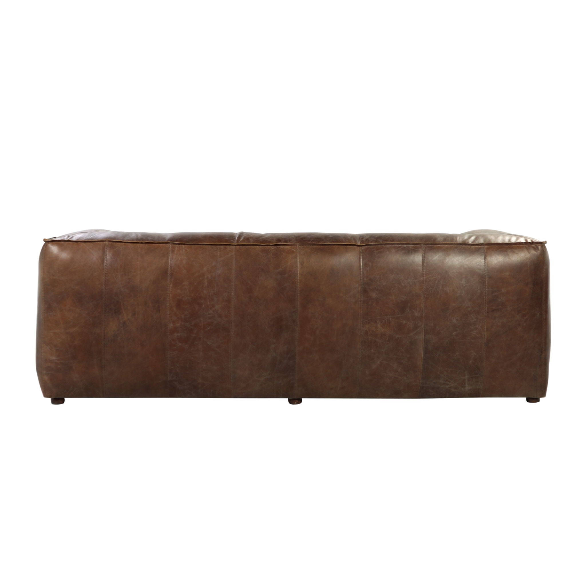 Brancaster - Grain Leather Sofa - Brown - Best Buy Furniture