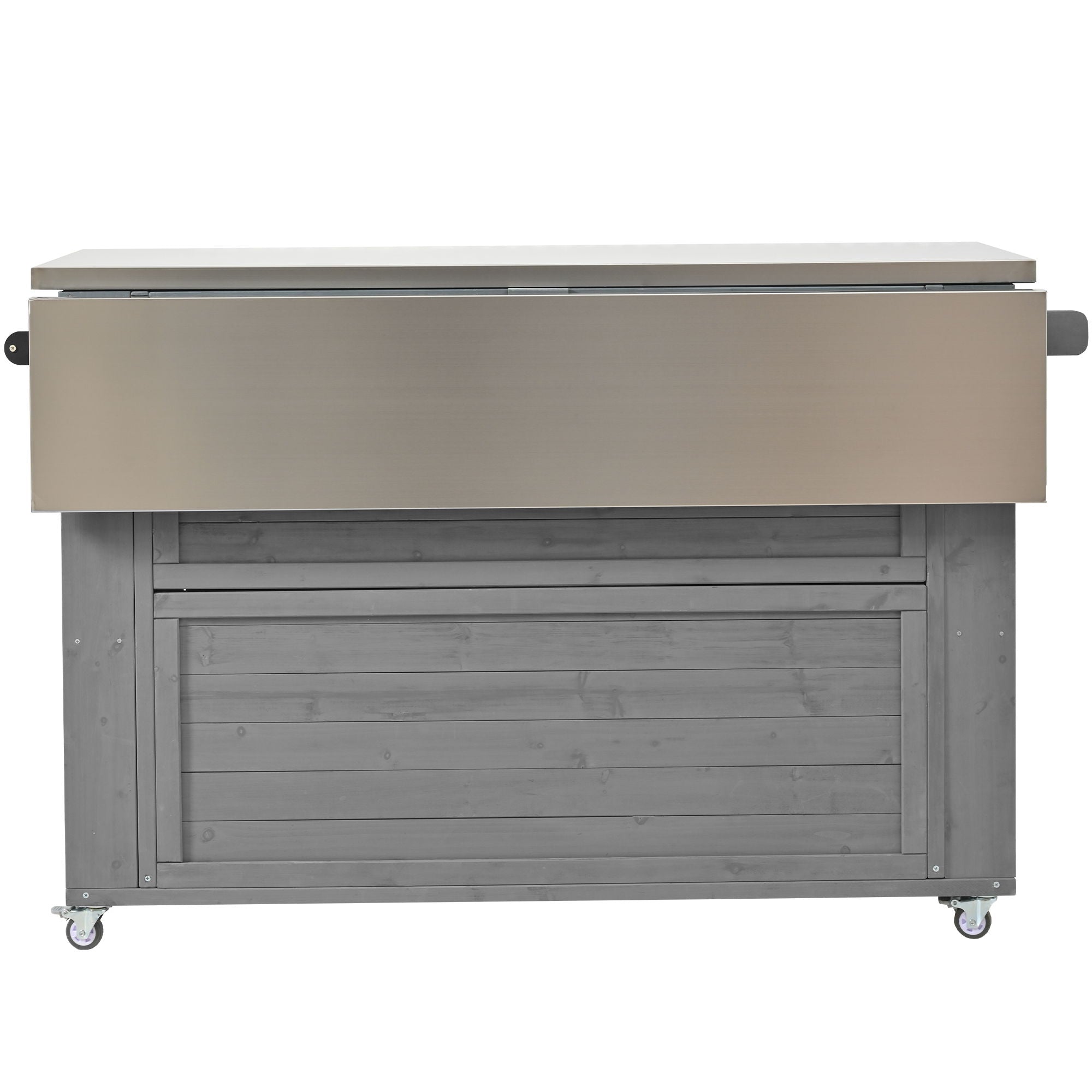Outdoor Kitchen Island With Stainless Steel Top, Ample Storage Space, Towel And Spice Racks And A Bottle Opener - Best Buy Furniture
