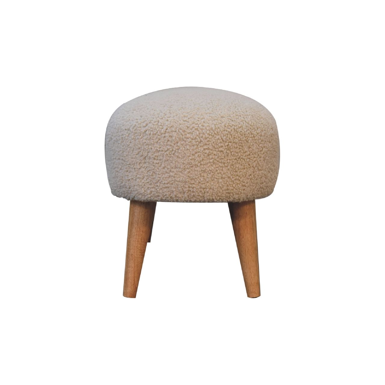 Boucle Hallway Bench - Cream - Best Buy Furniture