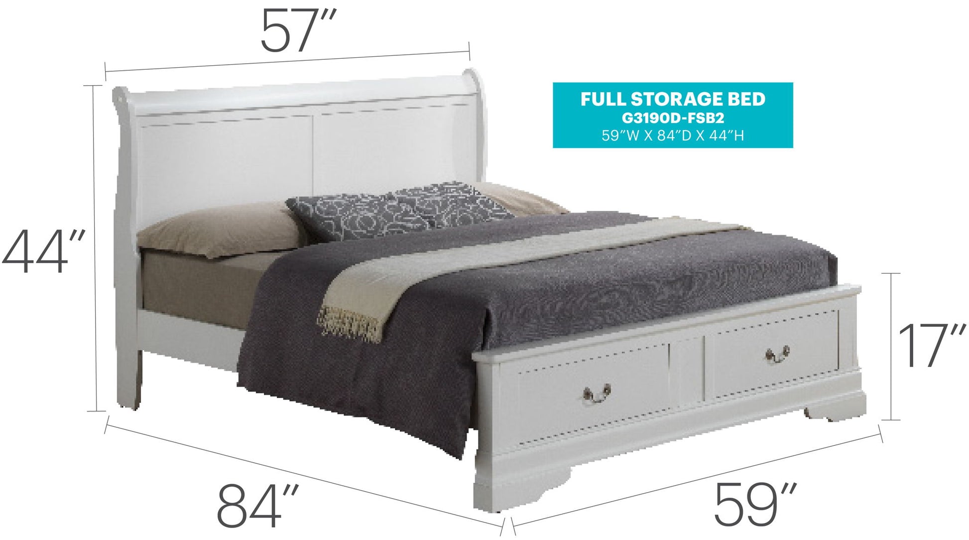 Louis Phillipe - Storage Bed - Best Buy Furniture