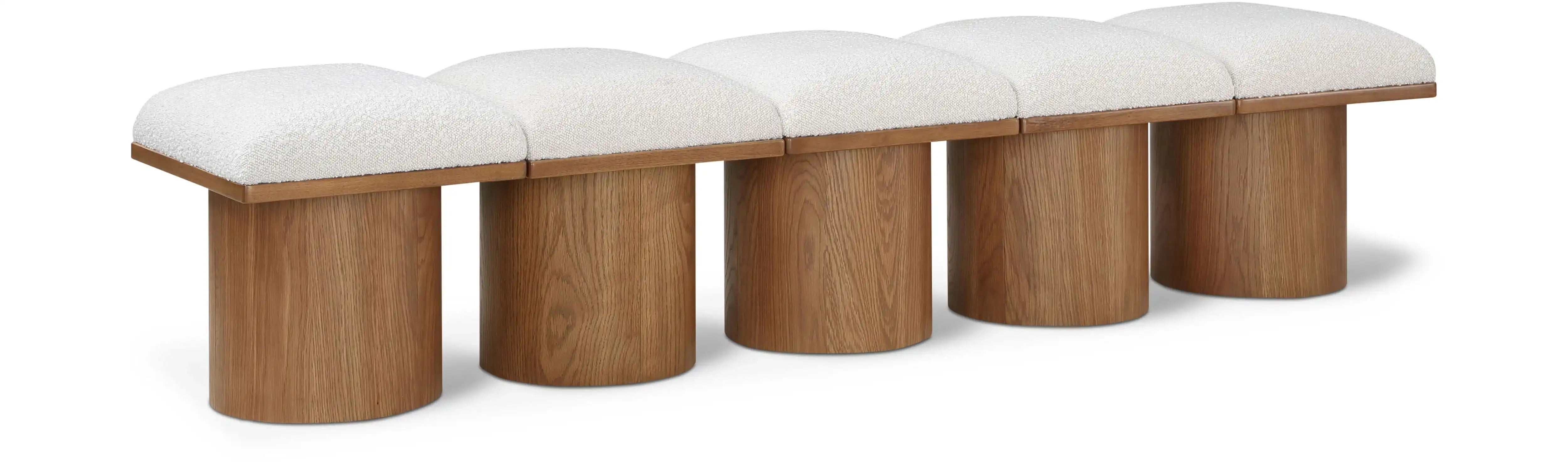 Pavilion - 5 Piece Modular Bench With Walnut Base - Best Buy Furniture