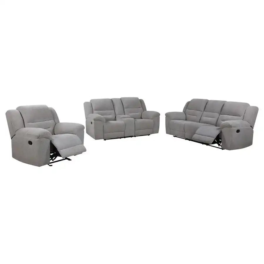 Gilson - Chenille Upholstered Sofa Set - Best Buy Furniture