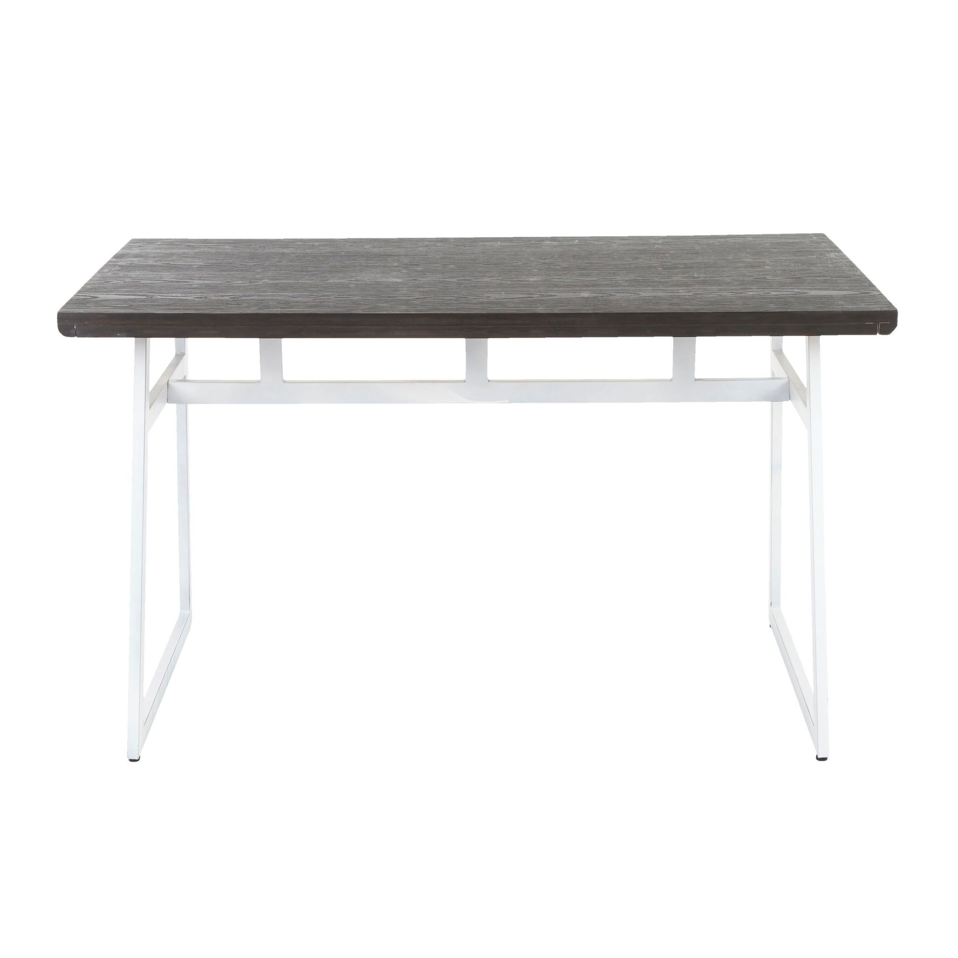 Geo - Industrial Dining Table - Vintage White / Espresso - Best Buy Furniture