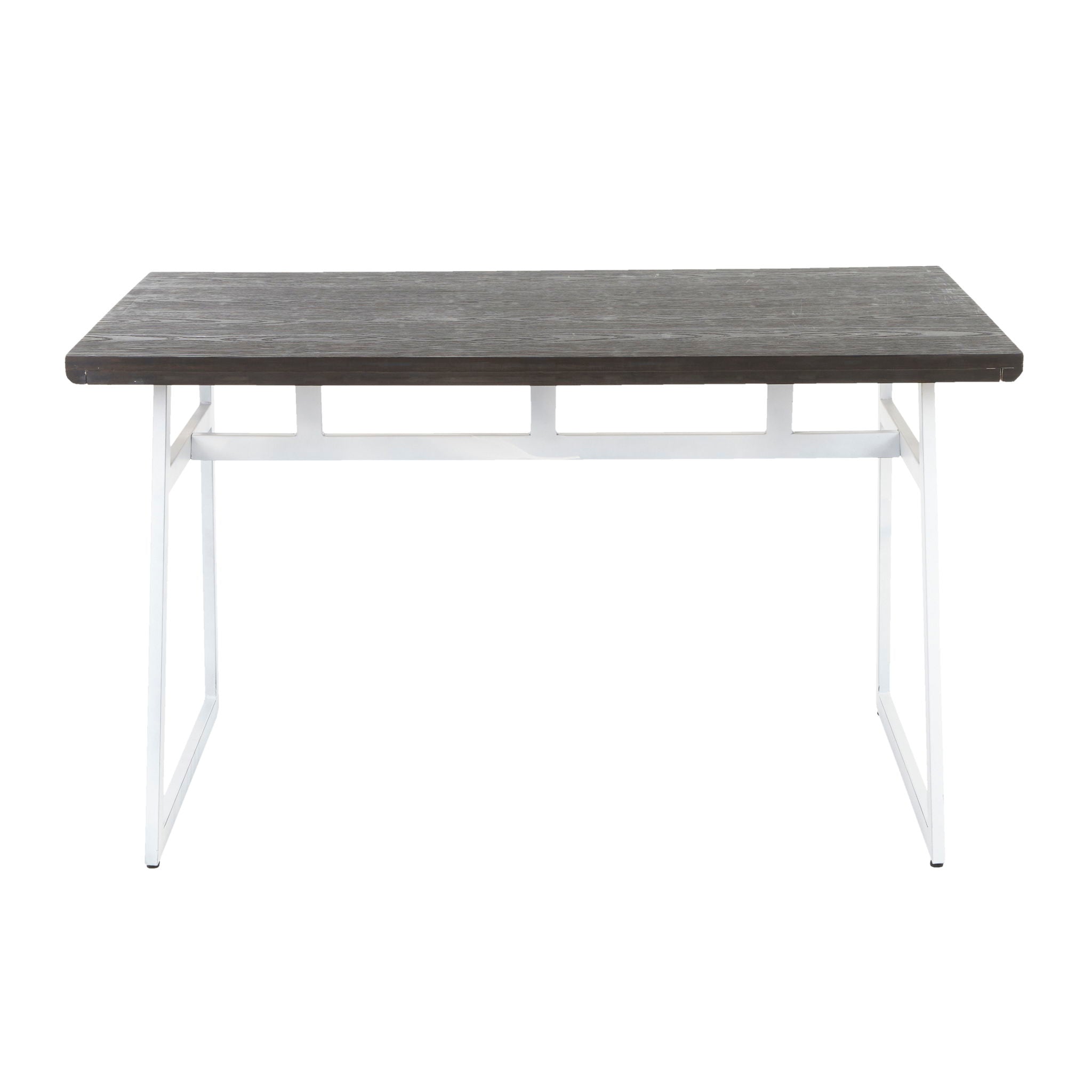 Geo - Industrial Dining Table - Vintage White / Espresso - Best Buy Furniture