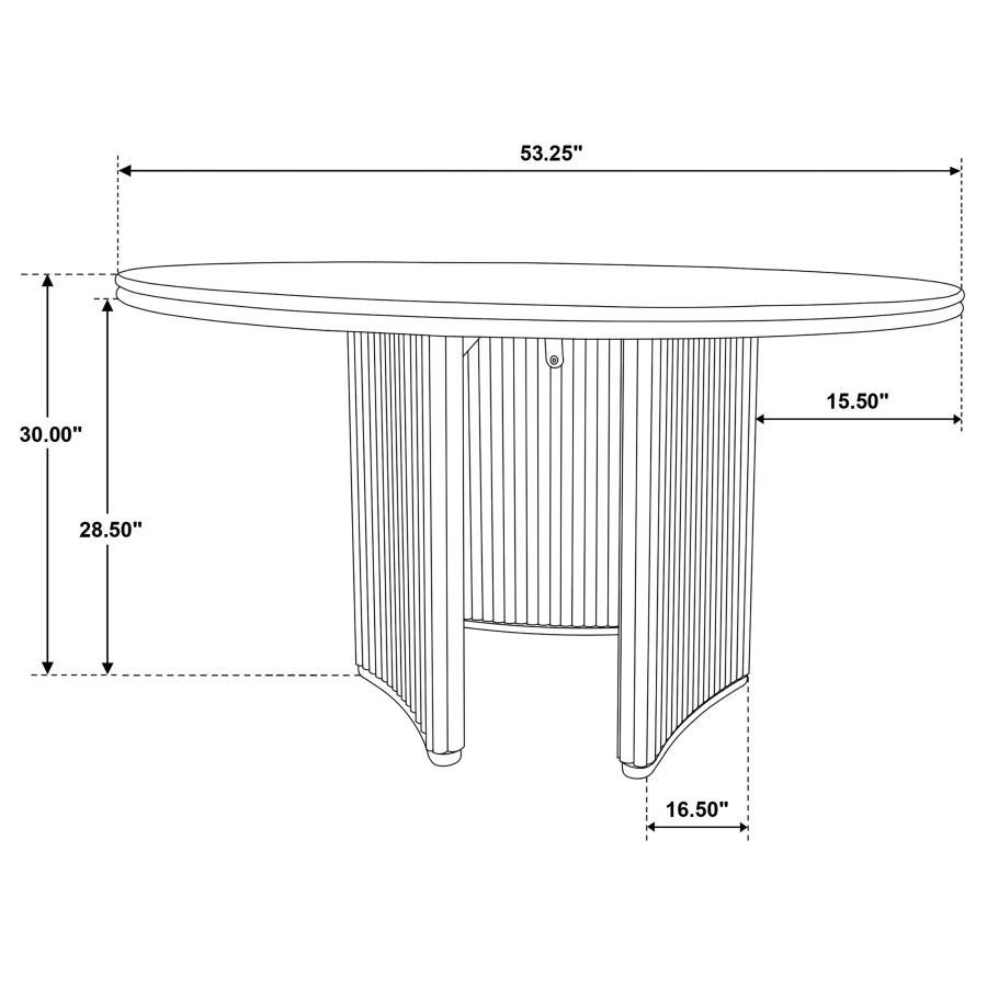 Adina - 5 Piece Round Dining Table Set - Barley / Distressed Light Brown - Best Buy Furniture