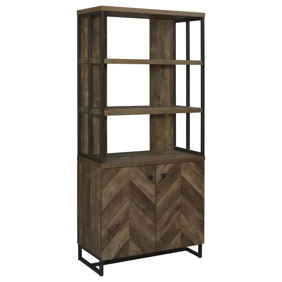 Millbrook - 2 Door Storage Bookshelf - Rustic Oak - Best Buy Furniture